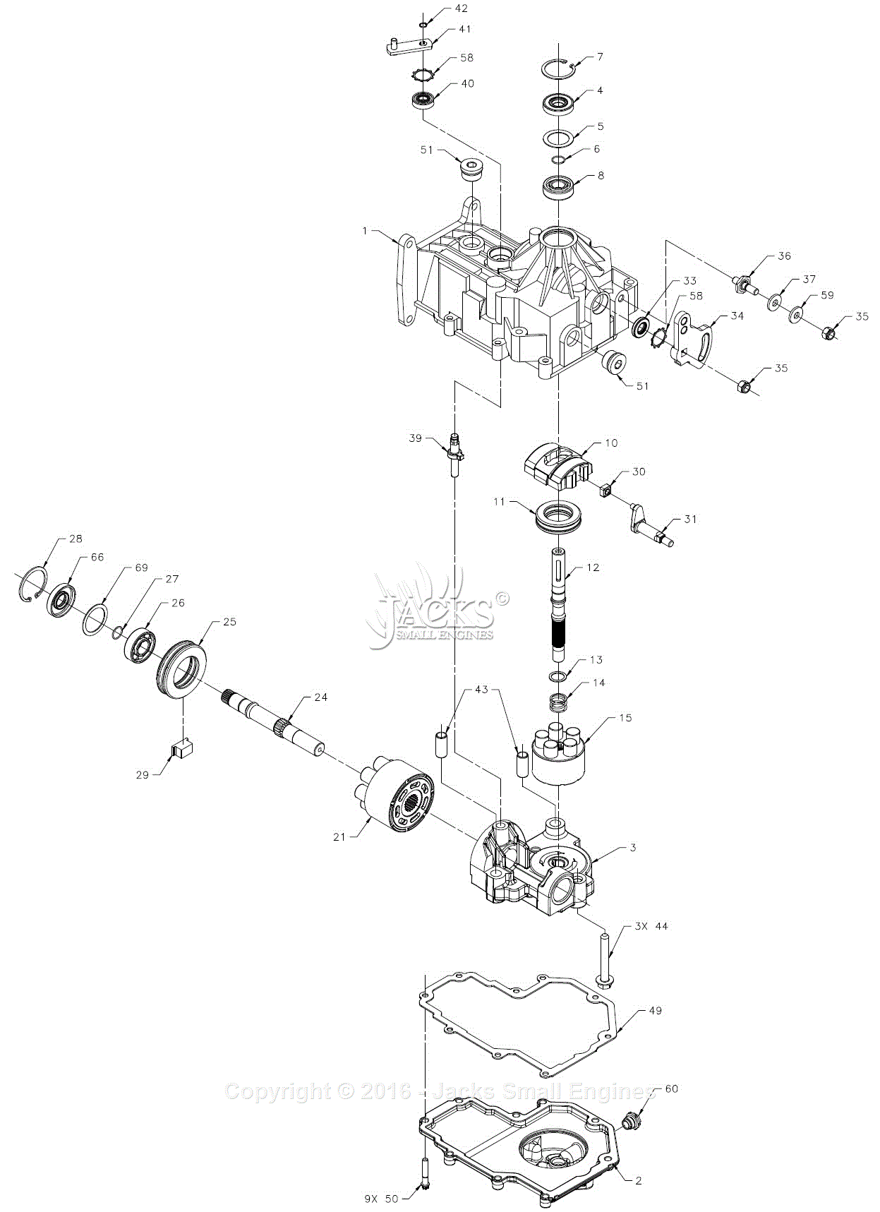 Hydro Gear BDR319 Parts Diagram for Full Assembly