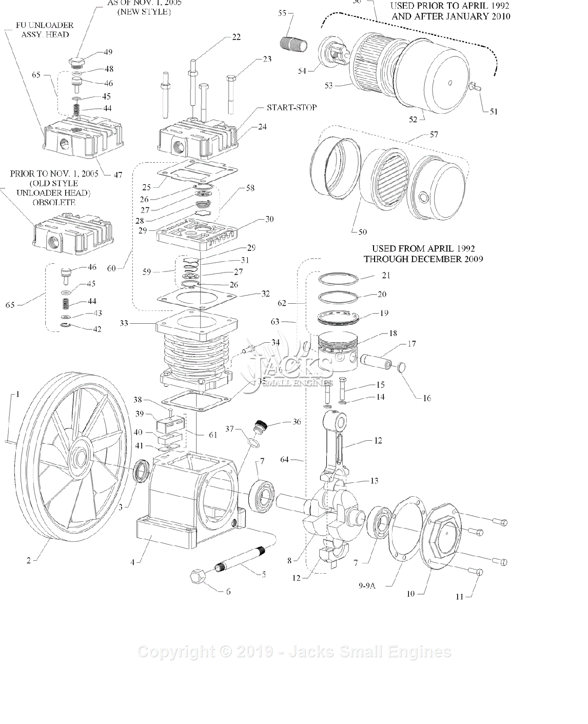 Jenny 2(F12C)-30C Parts Diagram for Pump Parts