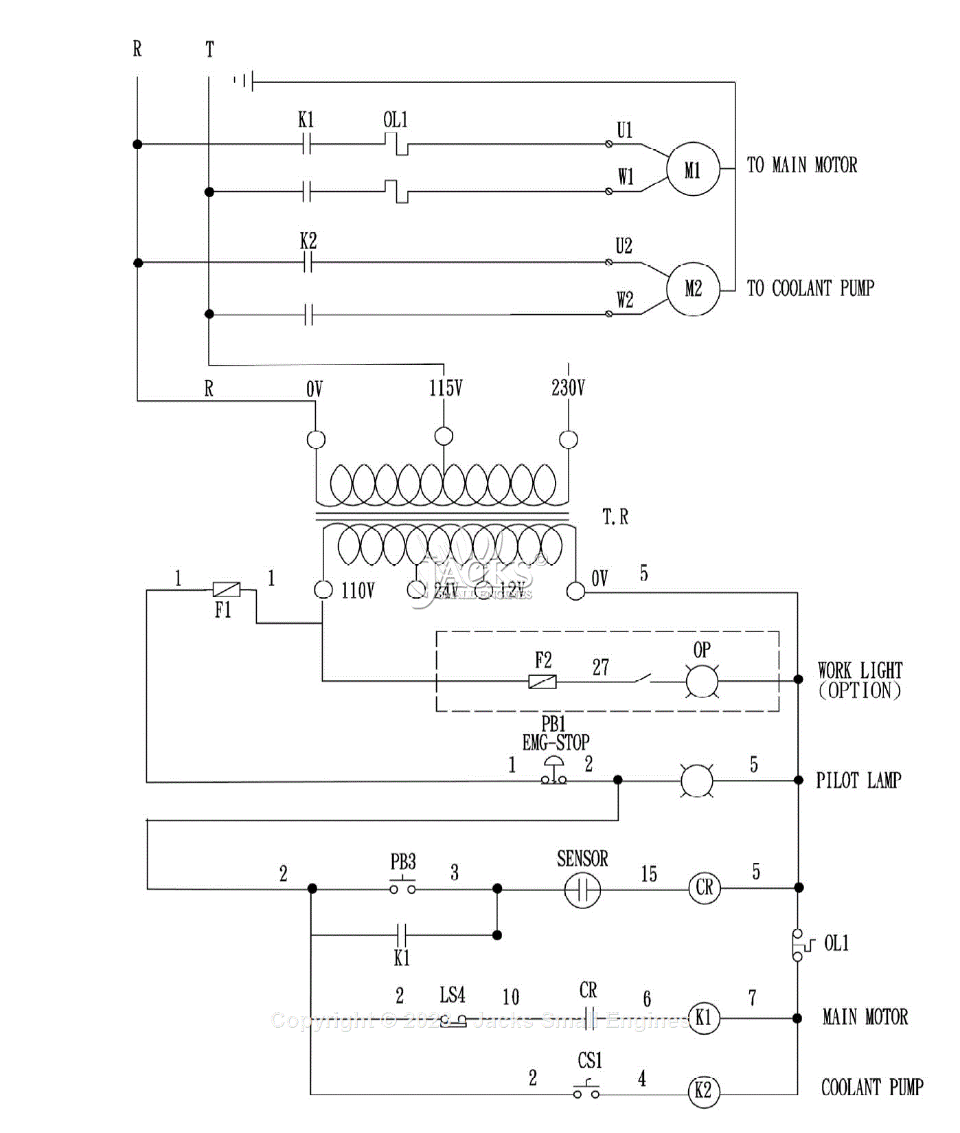 Jet Tools EHB-916V EHB-1018V Horizontal Band Saw 891050 Parts Diagram ...