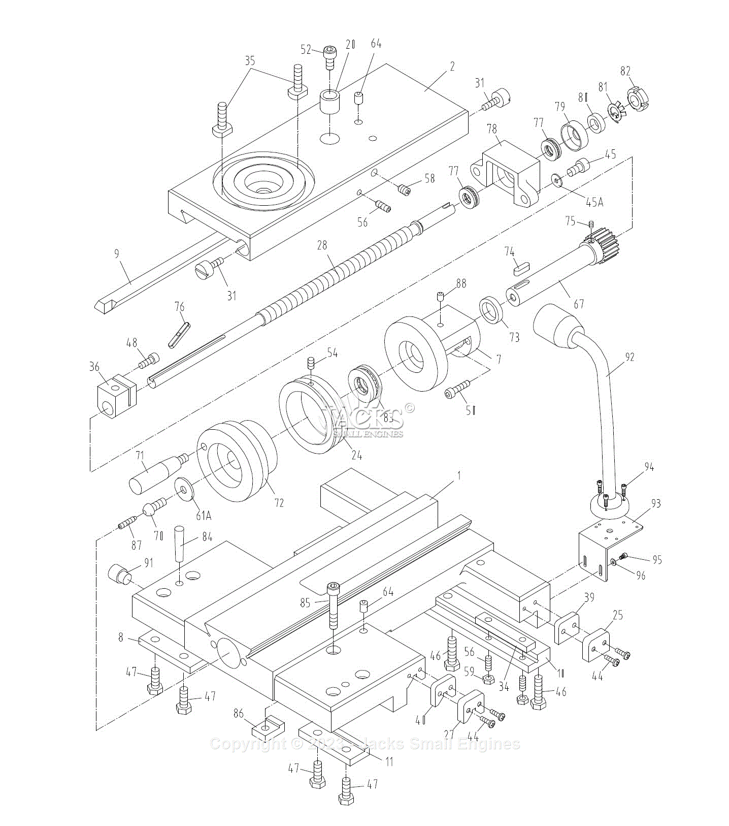 Jet Tools Bdb A Ghb A Ghb A Lathes A Parts Diagram