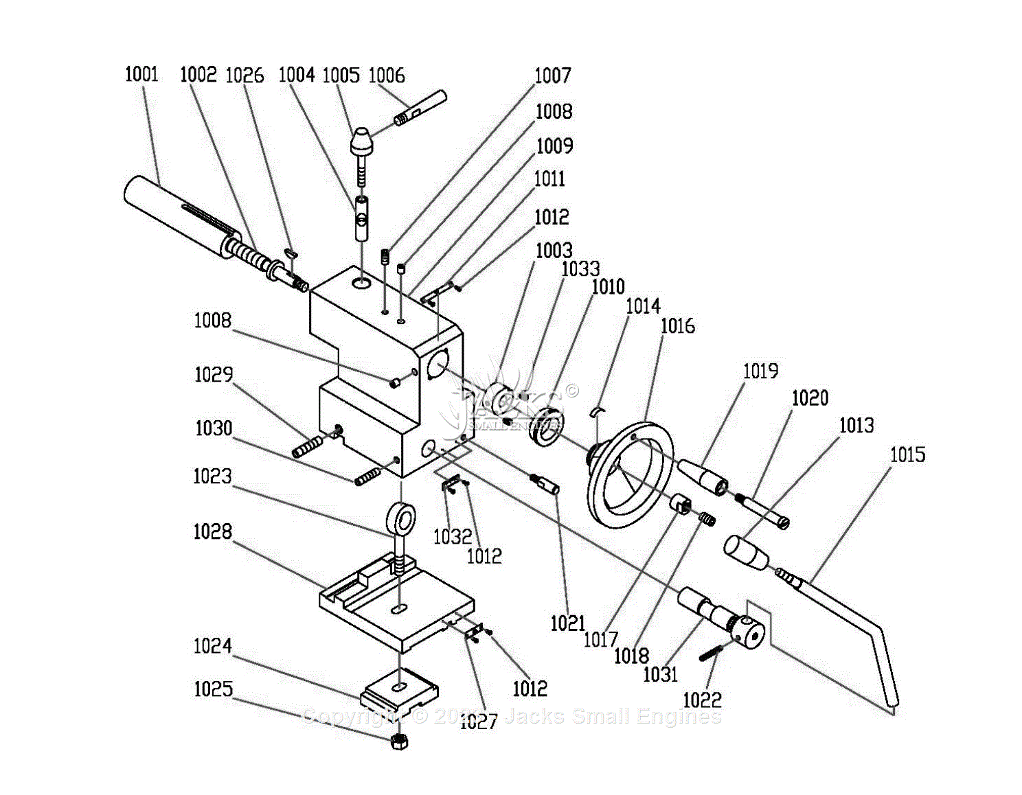 Jet Tools Bdb Bdb Belt Drive Bench Lathes Parts Diagram For Parts List Tailstock