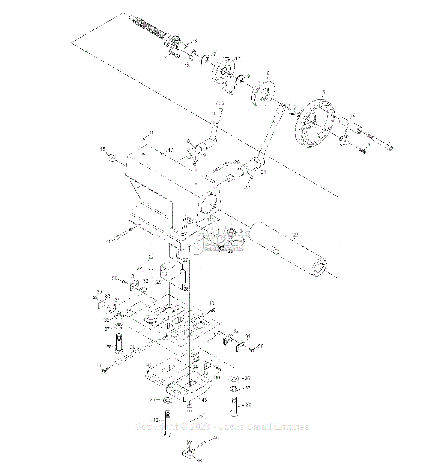 Jet Tools EGH-1880 EGH-2180 EGH-21120 Lathe Parts Diagram for Parts ...