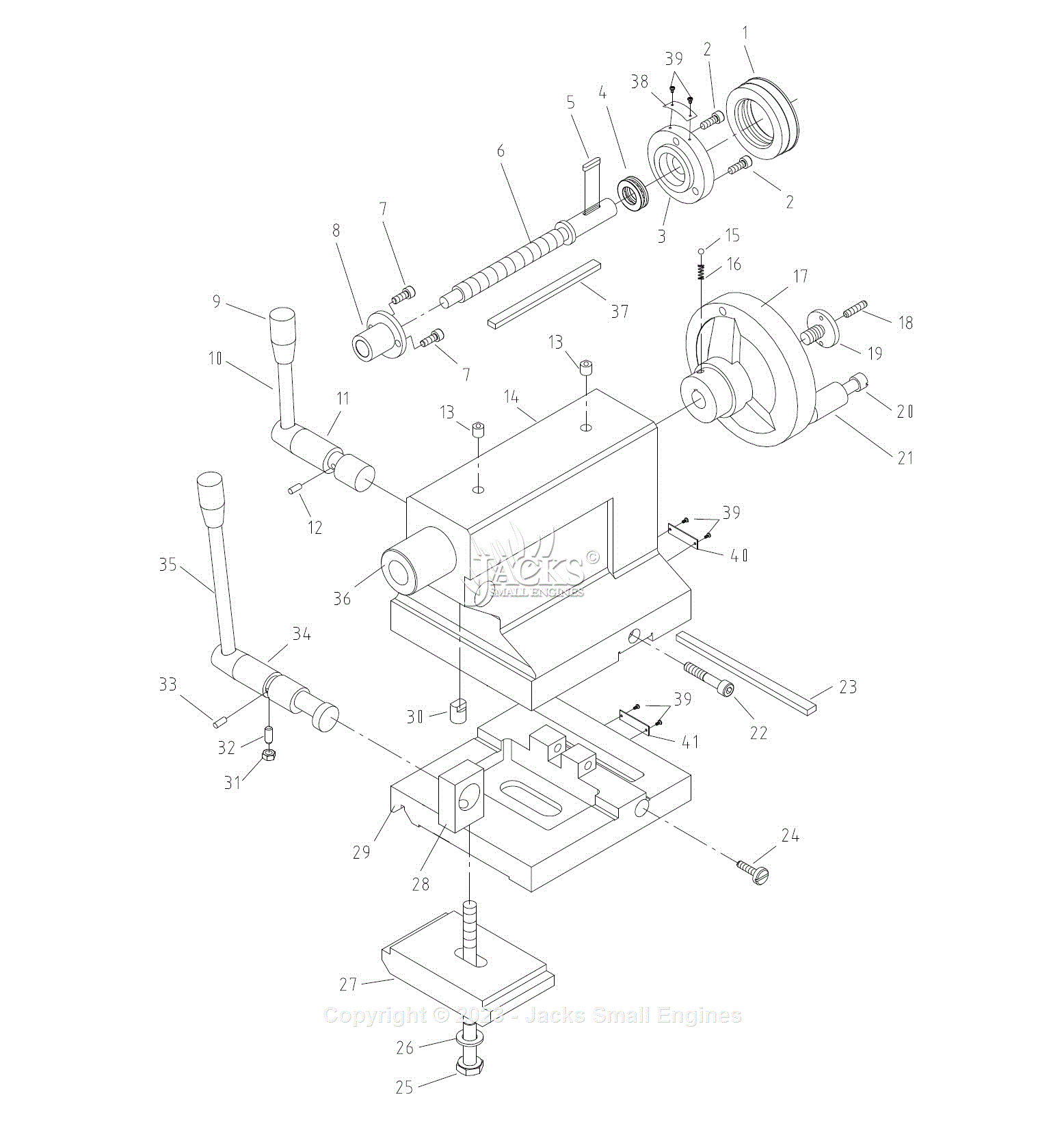 Jet Tools GH-1340W GH-1440W Lathes 321810-1 Parts Diagram for Parts ...