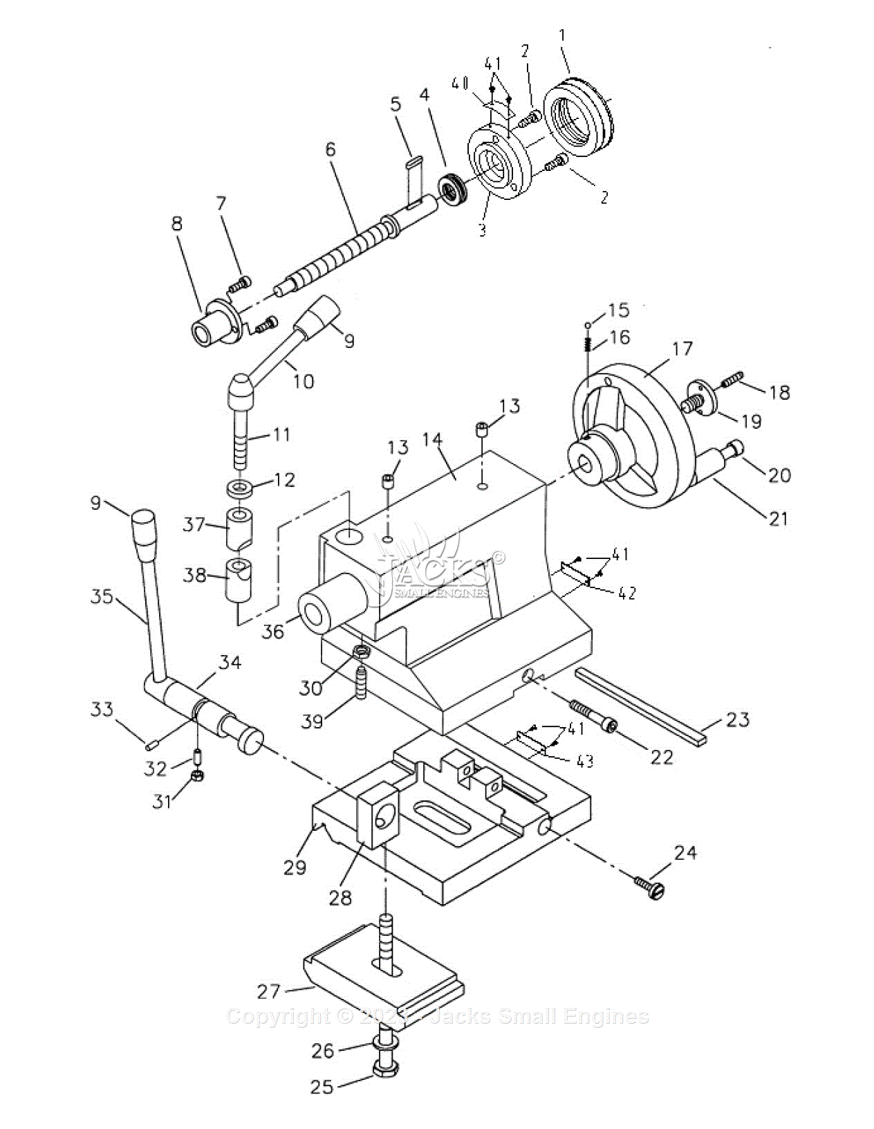 Jet Tools GH-1440 Geared Head Lathe 14x40 inch 322830 Parts Diagram for ...