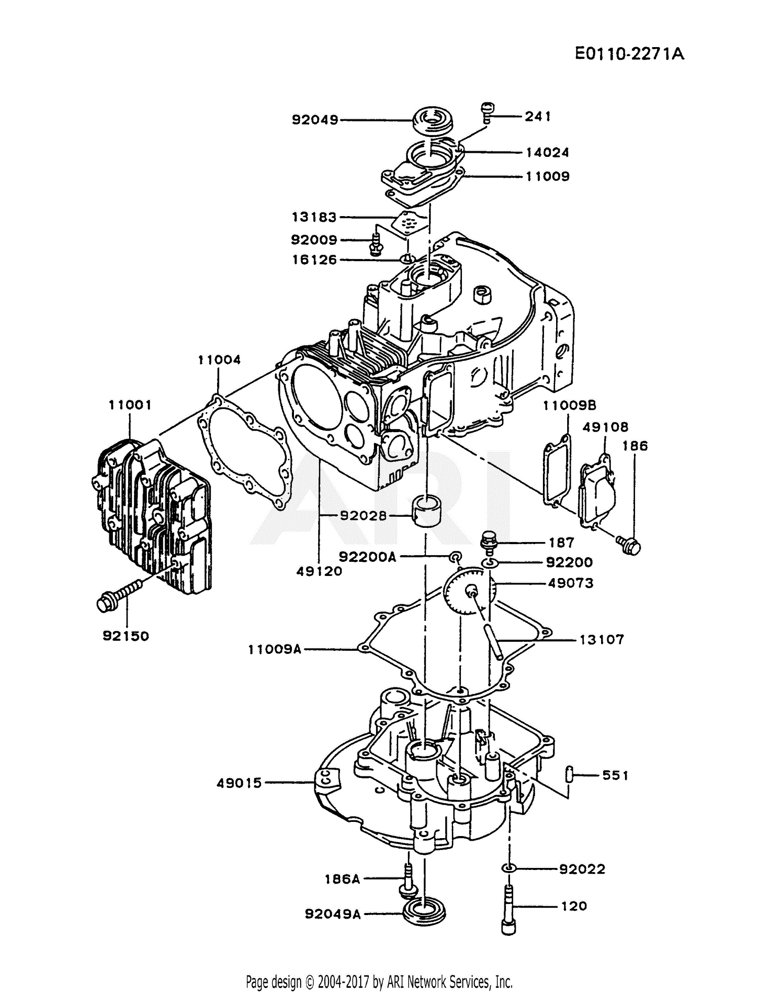 Kawasaki Fa210v-bs01 4 Stroke Engine Fa210v Parts Diagram For Cylinder 