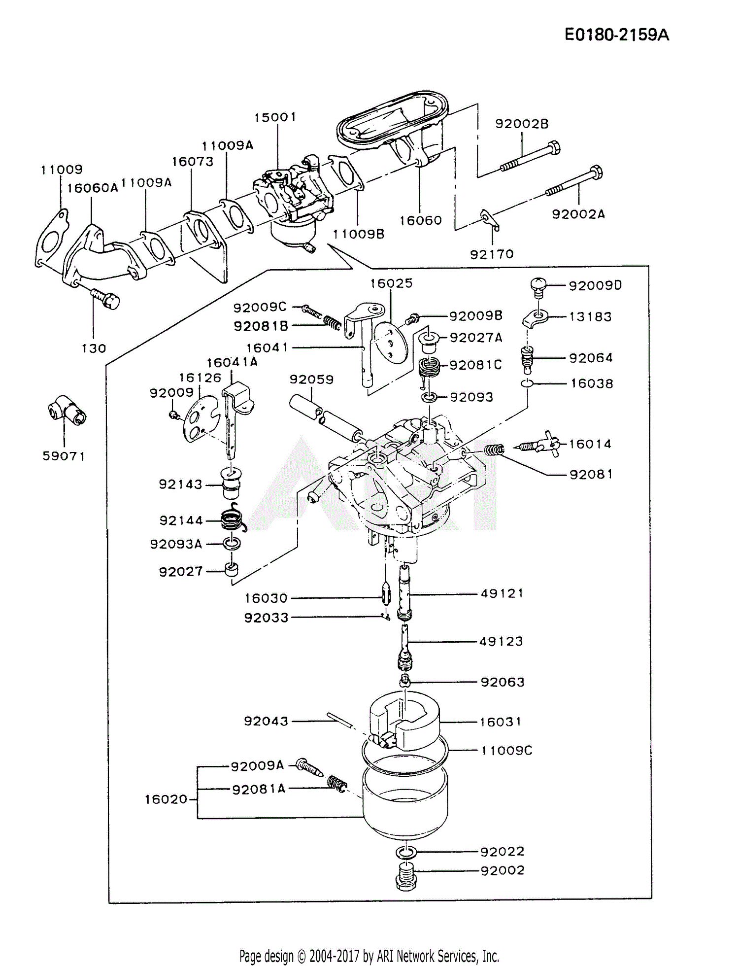 Kawasaki Fb460v Engine Carburetor