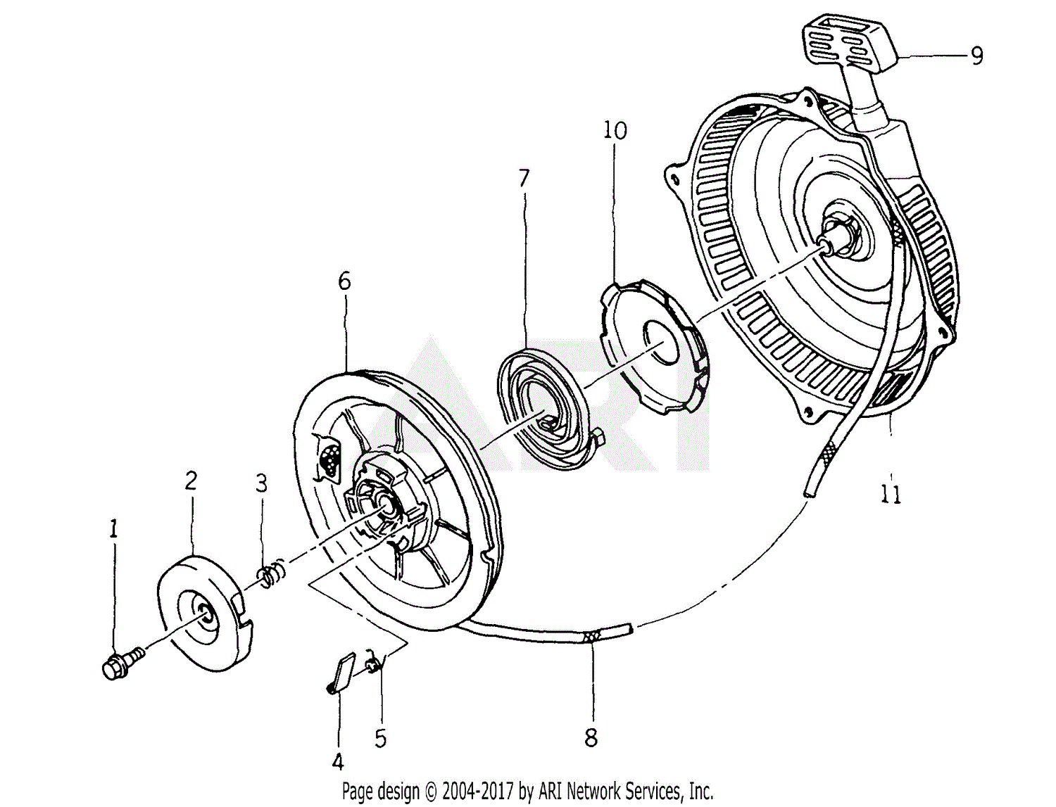 Kawasaki FB460V-CS01 4 Stroke Engine FB460V Parts Diagram for Recoil