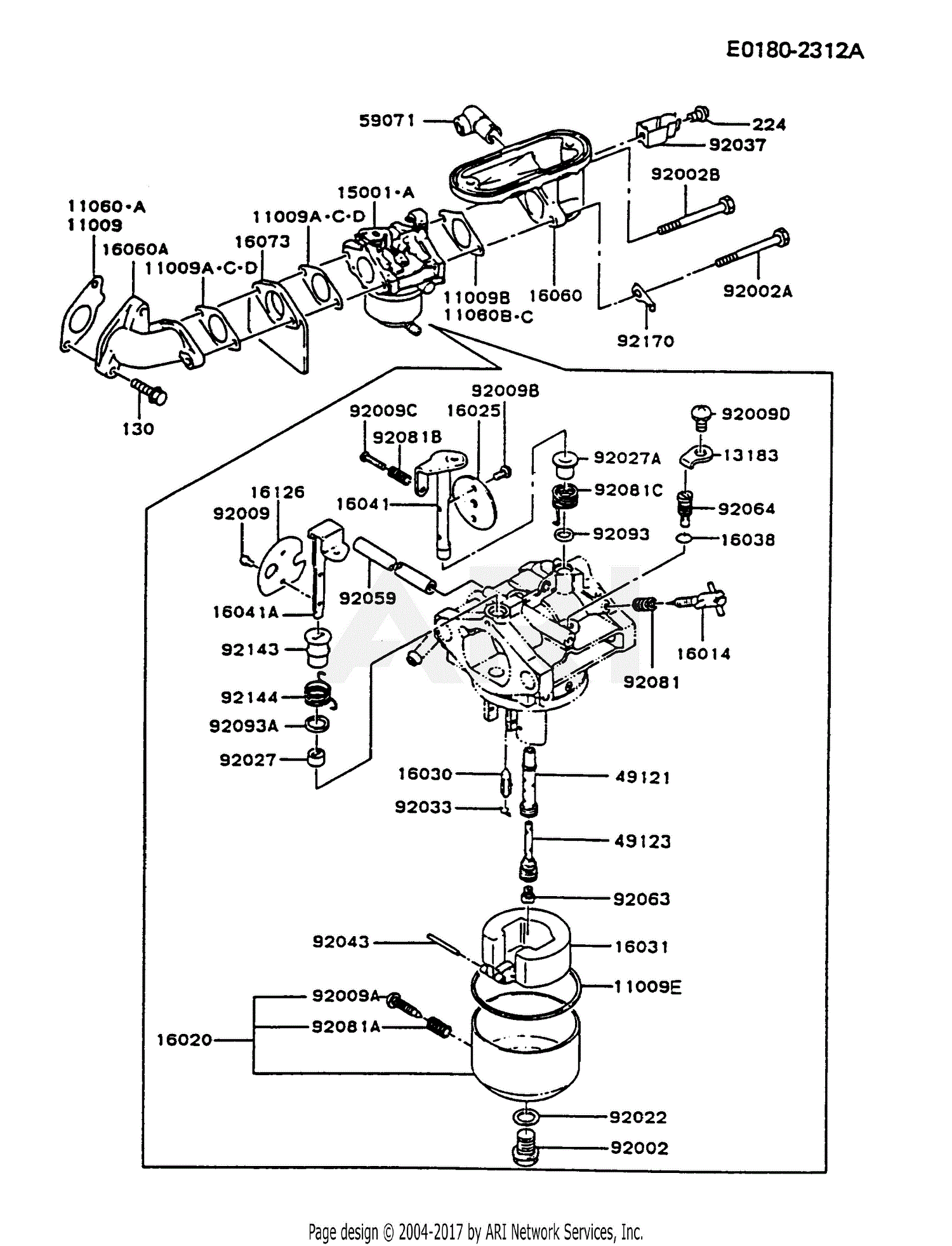 25 Hp Kawasaki Engine Carburetor