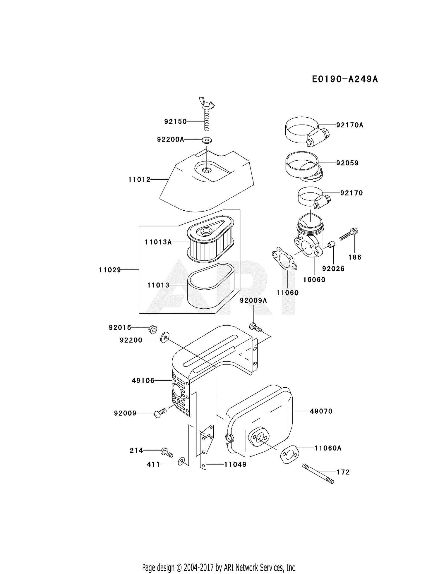 Kawasaki FC150V-ES27 4 Stroke Engine FC150V Parts Diagram for AIR 