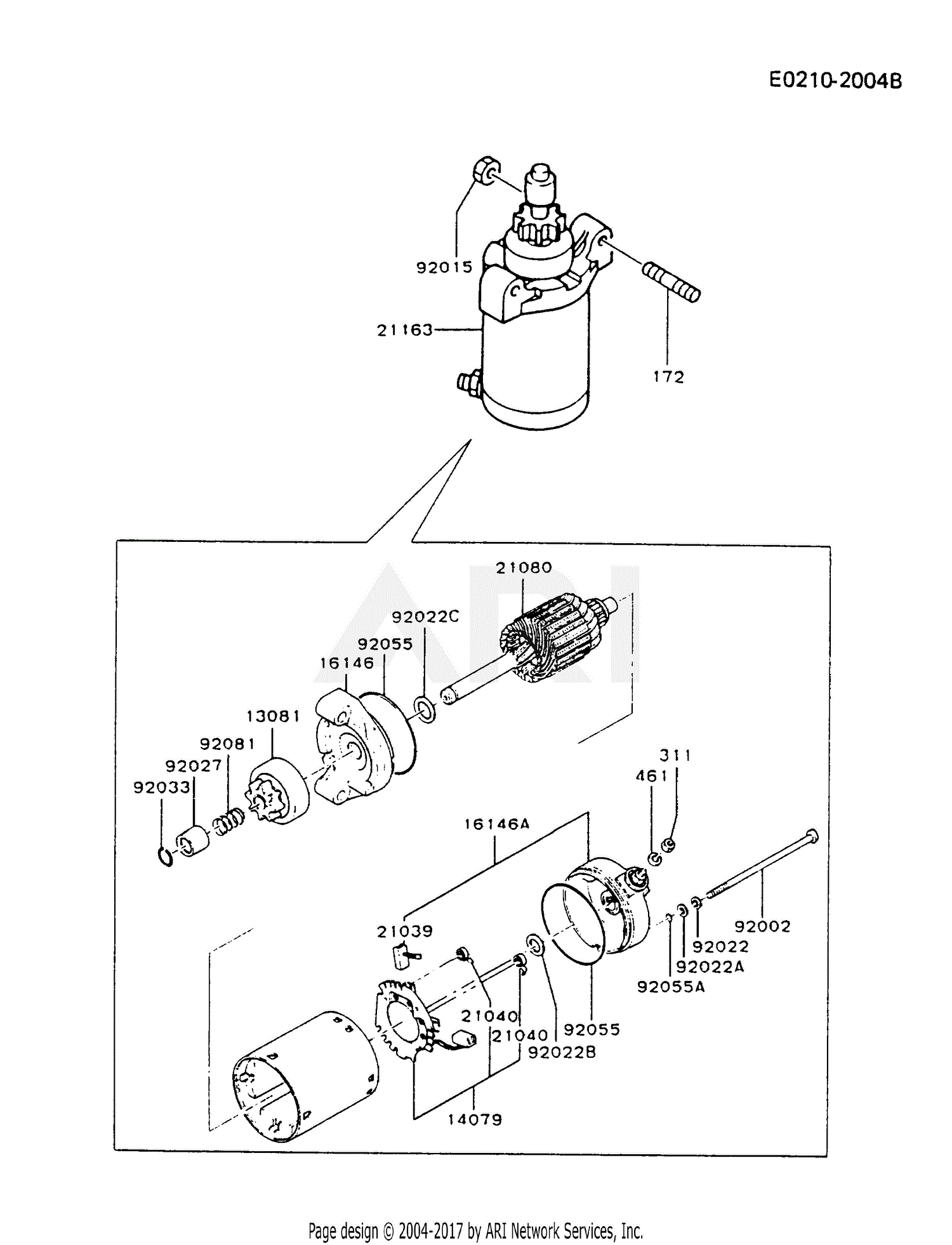 Kawasaki Fc290v As11 4 Stroke Engine Fc290v Parts Diagram For Starter