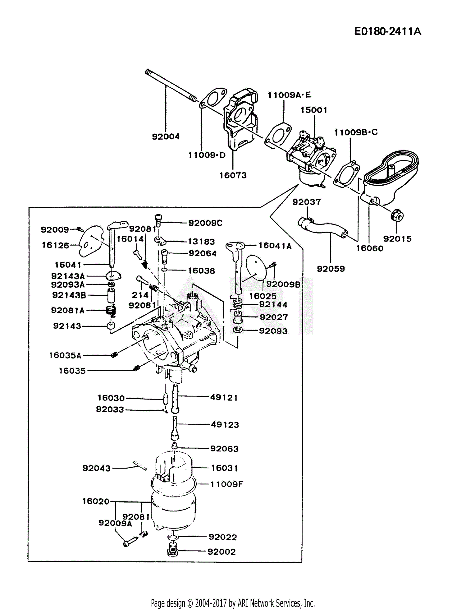 Kawasaki Fc290v Bs05 4 Stroke Engine Fc290v Parts Diagram For Carburetor
