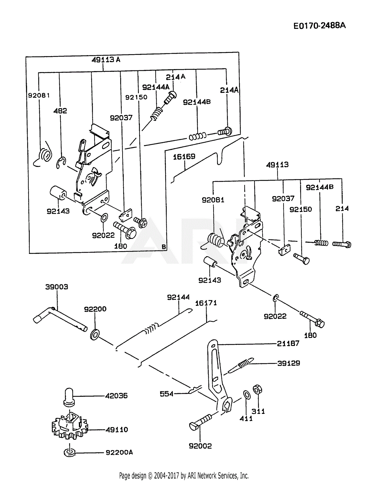 Kawasaki FC420V-AS14 4 Stroke Engine FC420V Parts Diagram for CONTROL ...