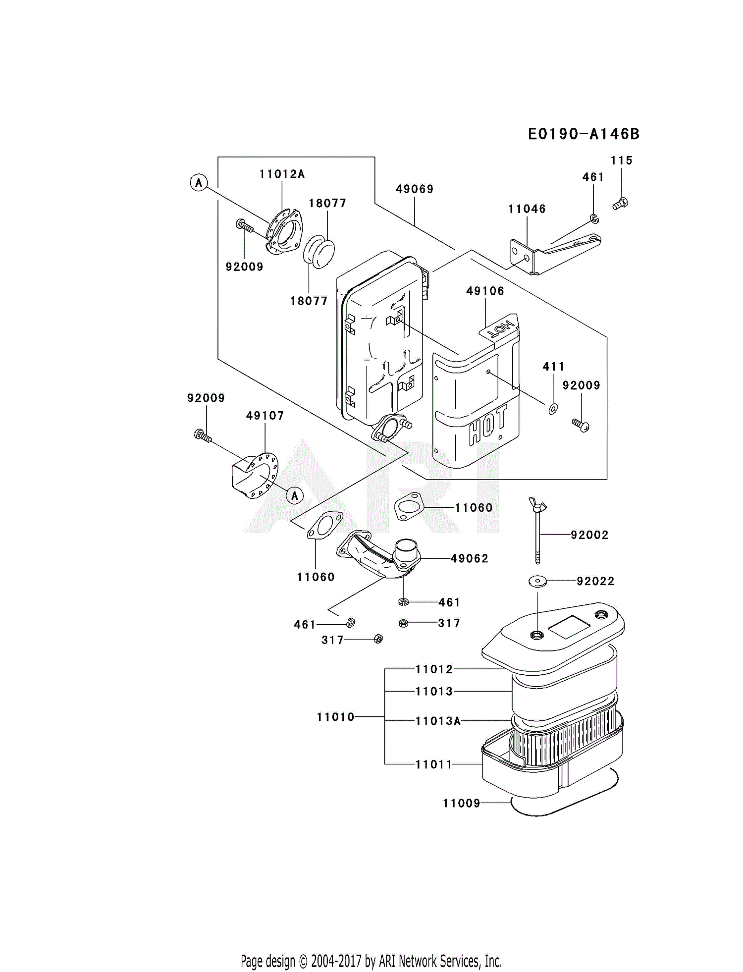 Kawasaki Fc420v-as20 4 Stroke Engine Fc420v Parts Diagram For Air 