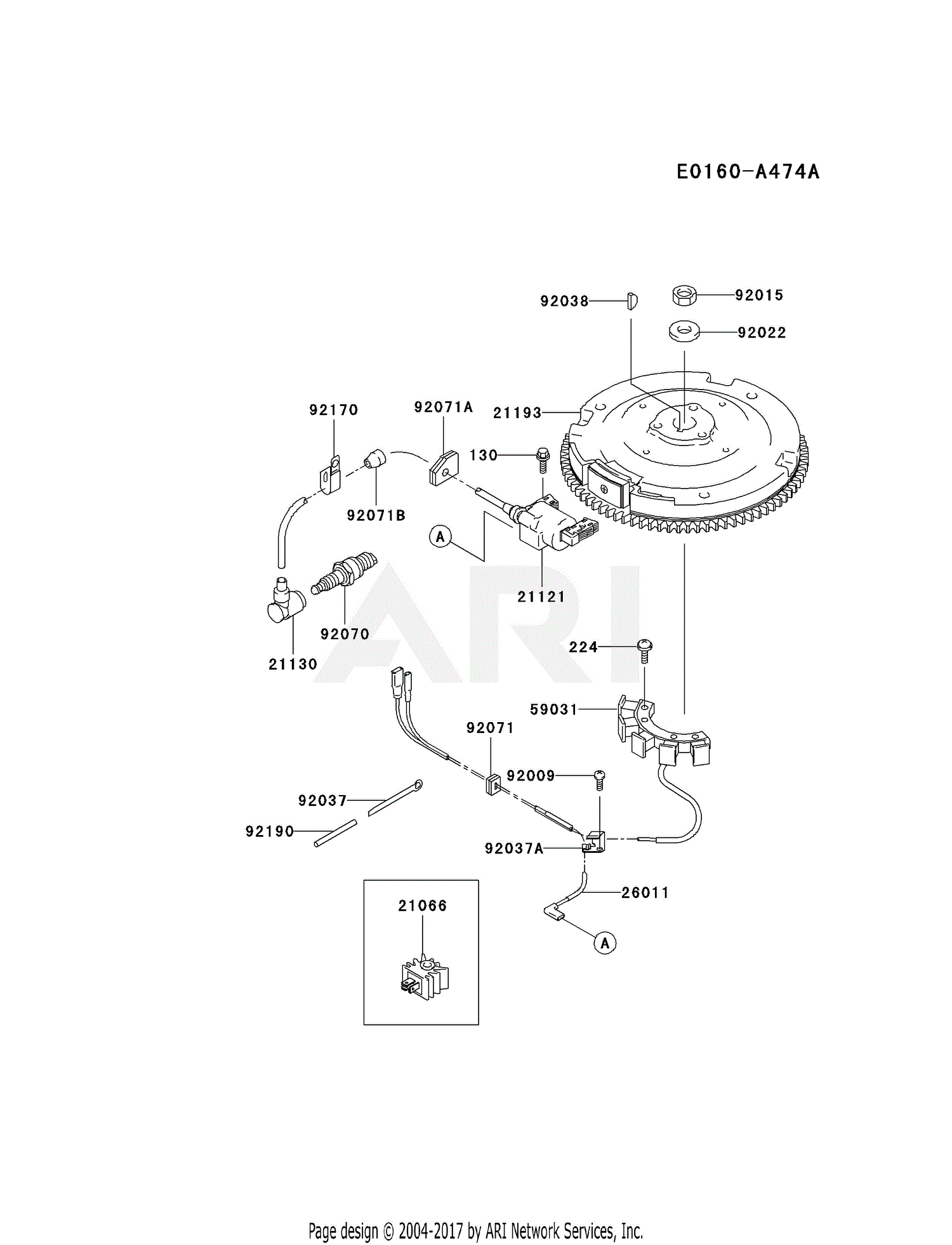 Kawasaki FC420V-AS22 4 Stroke Engine FC420V Parts Diagram for ELECTRIC