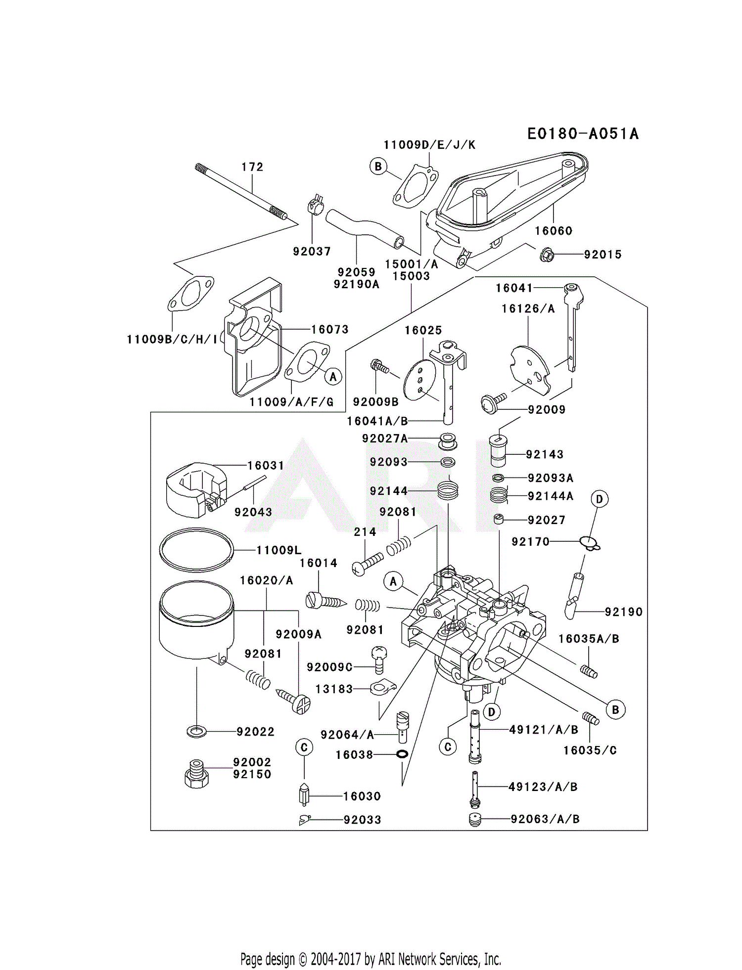 Kawasaki Fc4v Bs09 4 Stroke Engine Fc4v Parts Diagram For Carburetor