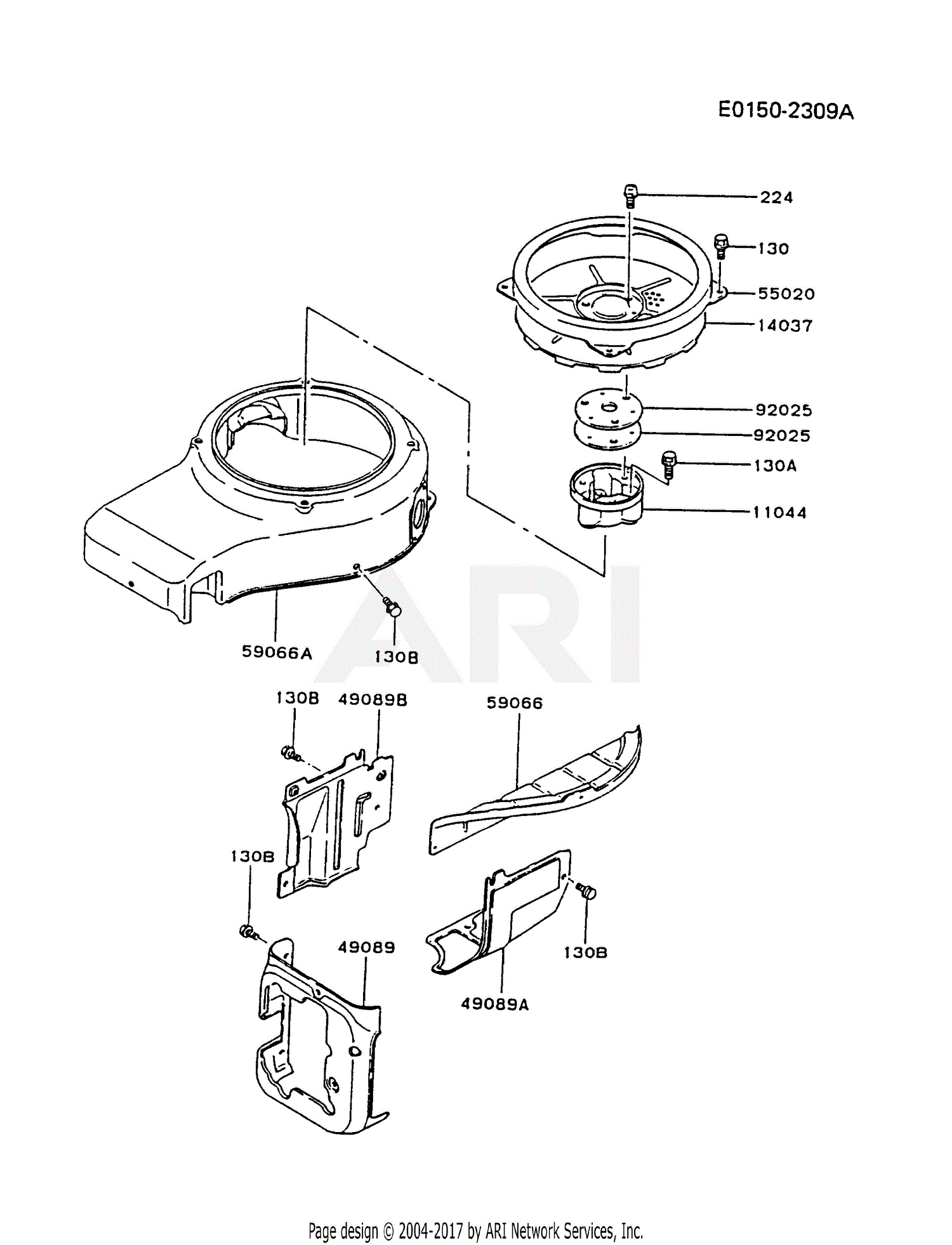 Kawasaki FC540V-AS13 4 Stroke Engine FC540V Parts Diagram for COOLING