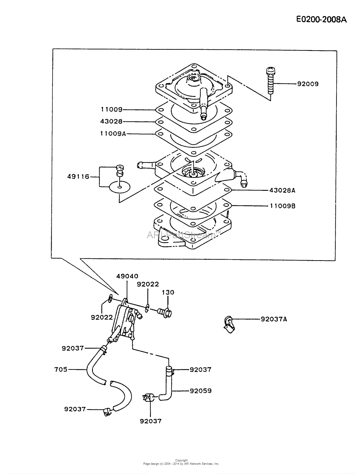 Kawasaki FC540V-BS07 4 Stroke Engine FC540V Parts Diagram for FUEL-TANK