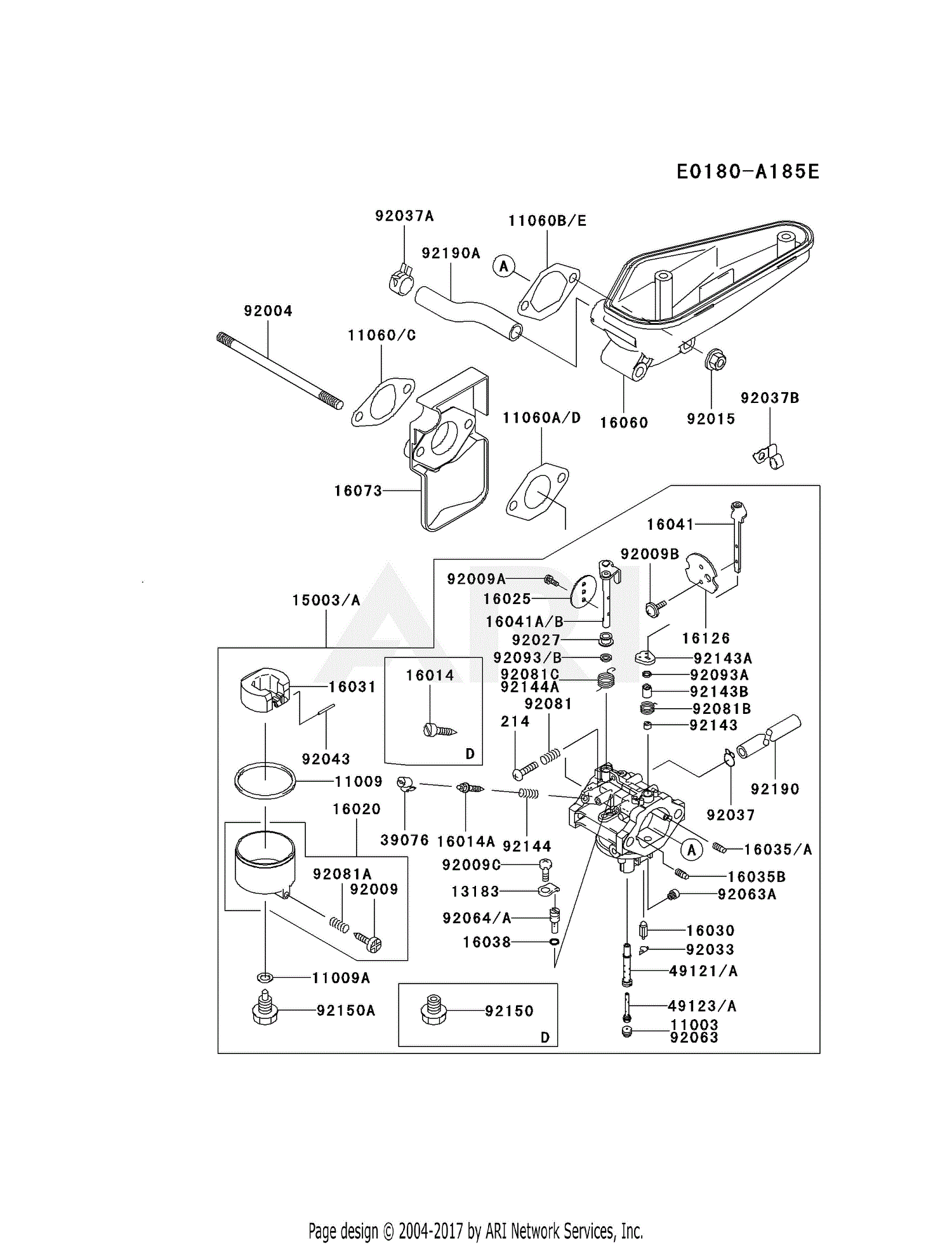 Kawasaki Fc540v Es13 4 Stroke Engine Fc540v Parts Diagram For Carburetor