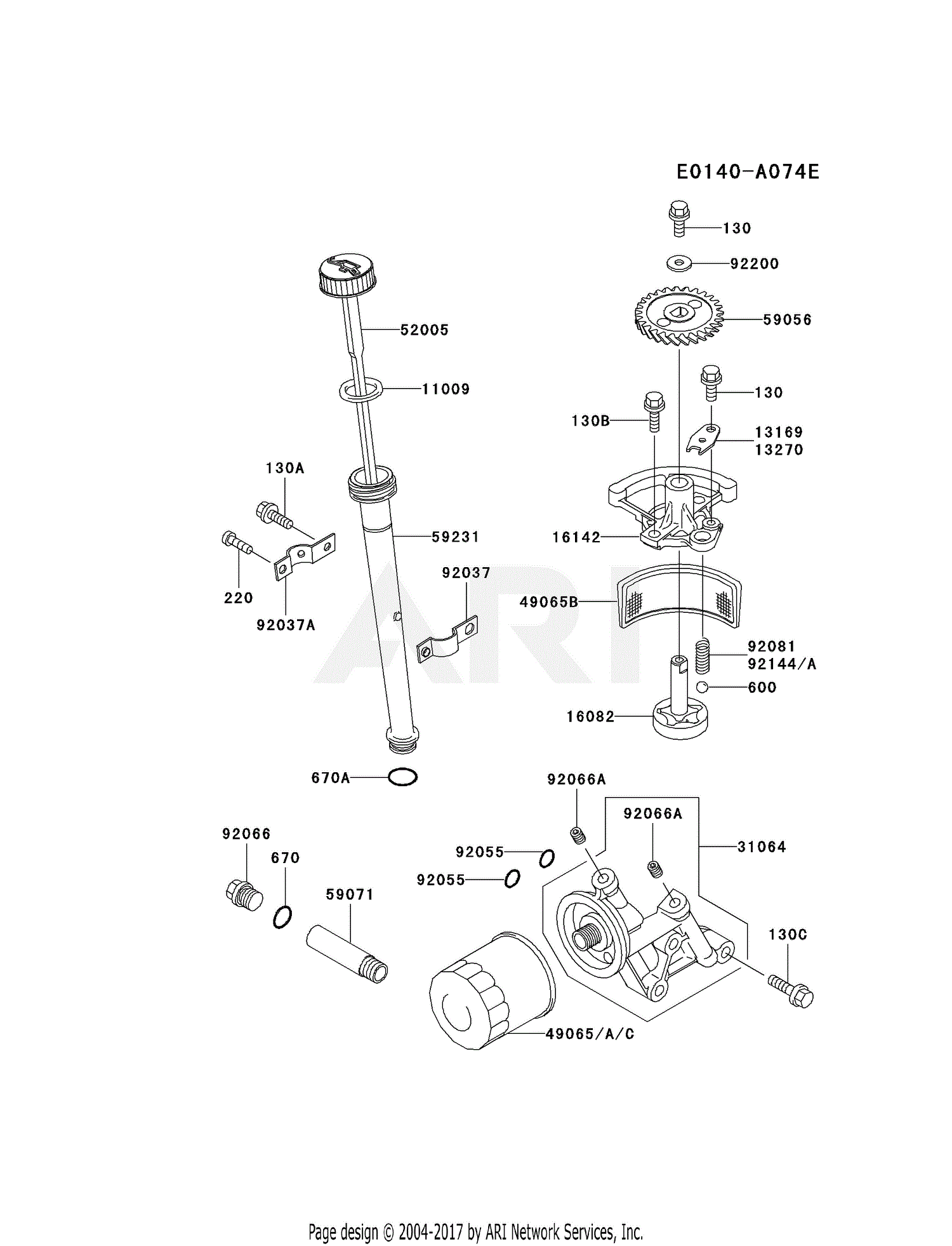 Kawasaki FC540V-ES13 4 Stroke Engine FC540V Parts Diagram for ...