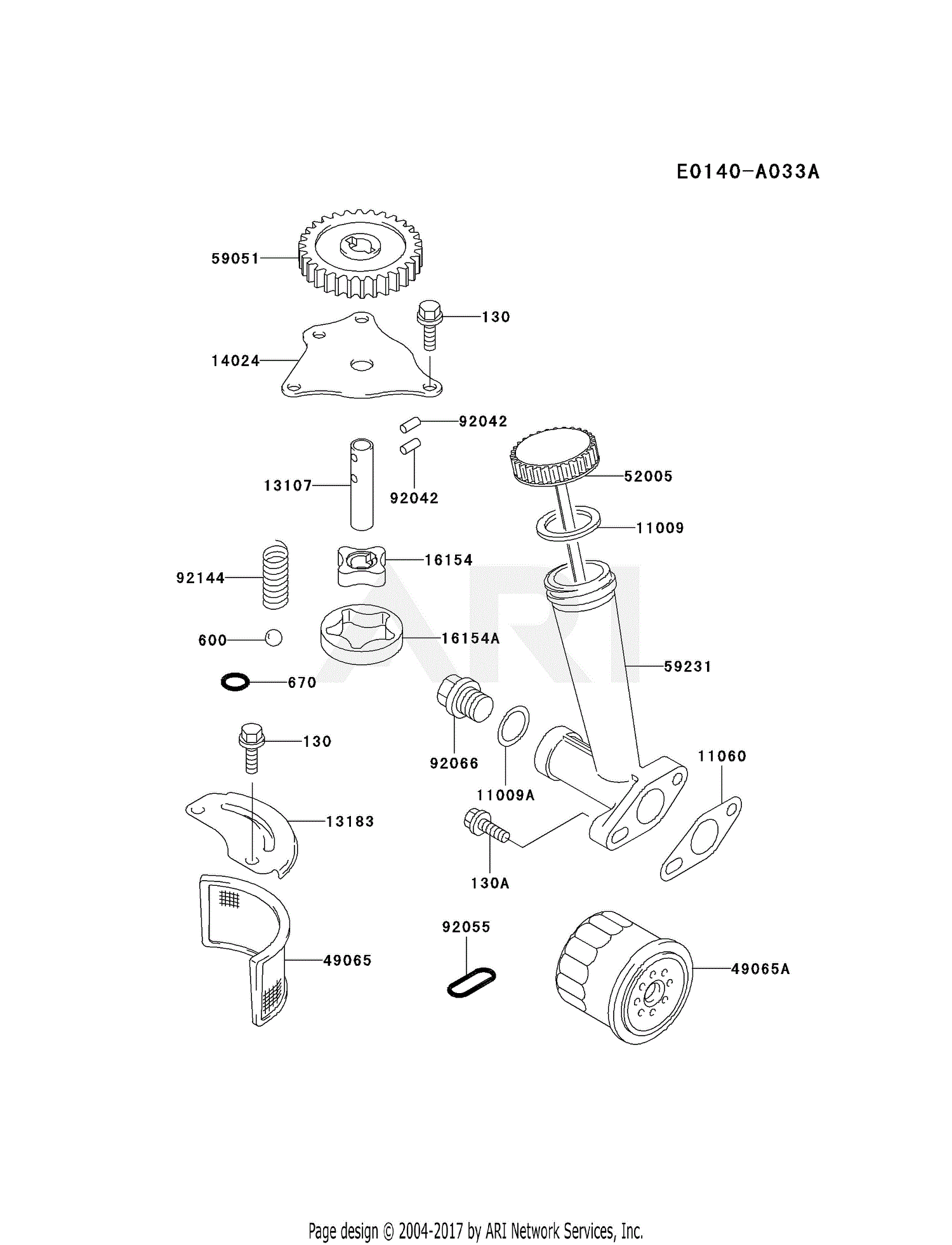 Kawasaki FD590V-CS09 4 Stroke Engine FD590V Parts Diagram for