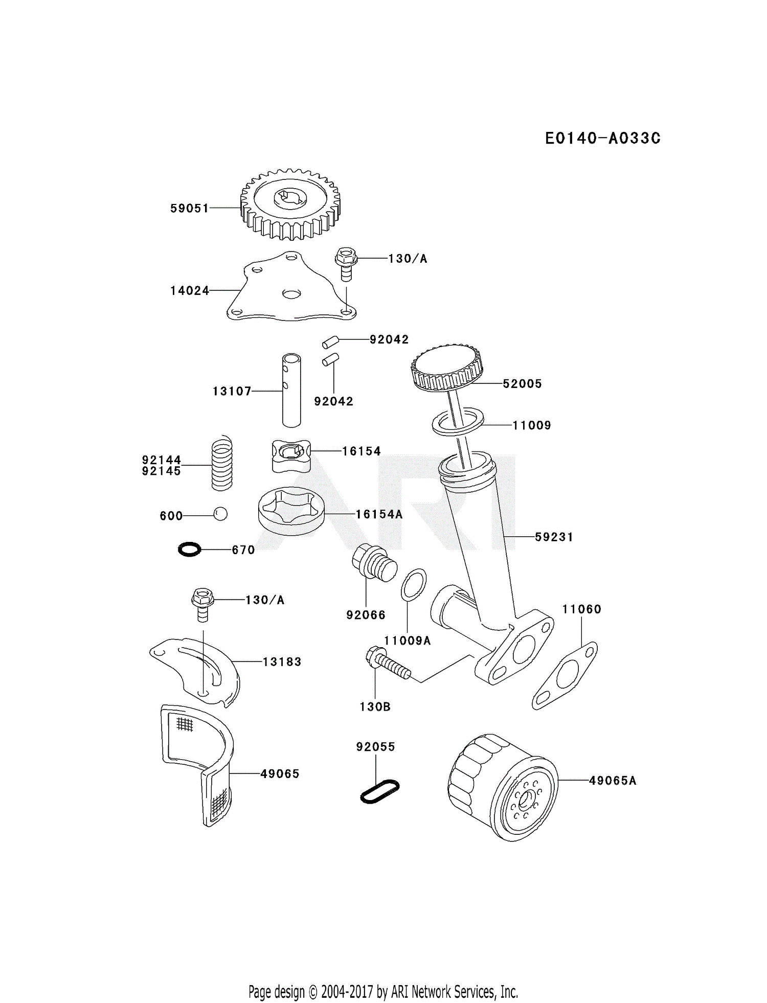 Kawasaki FD611V-DS00 4 Stroke Engine FD611V Parts Diagram for