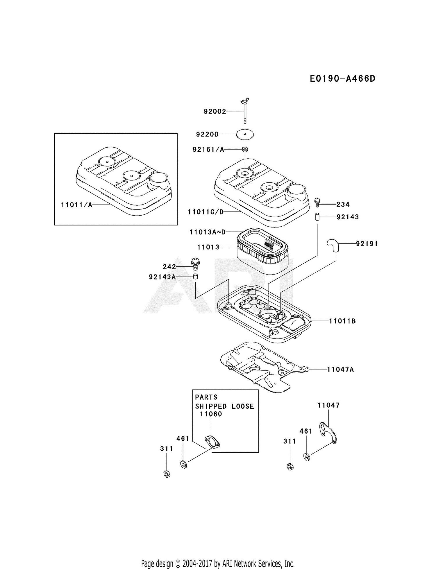 Kawasaki FD620D-AS13 4 Stroke Engine FD620D Parts Diagram for AIR