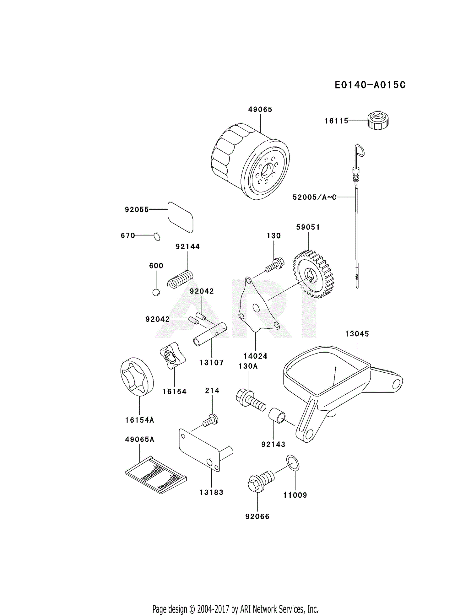 Kawasaki FD620D-BS03 4 Stroke Engine FD620D Parts Diagram  