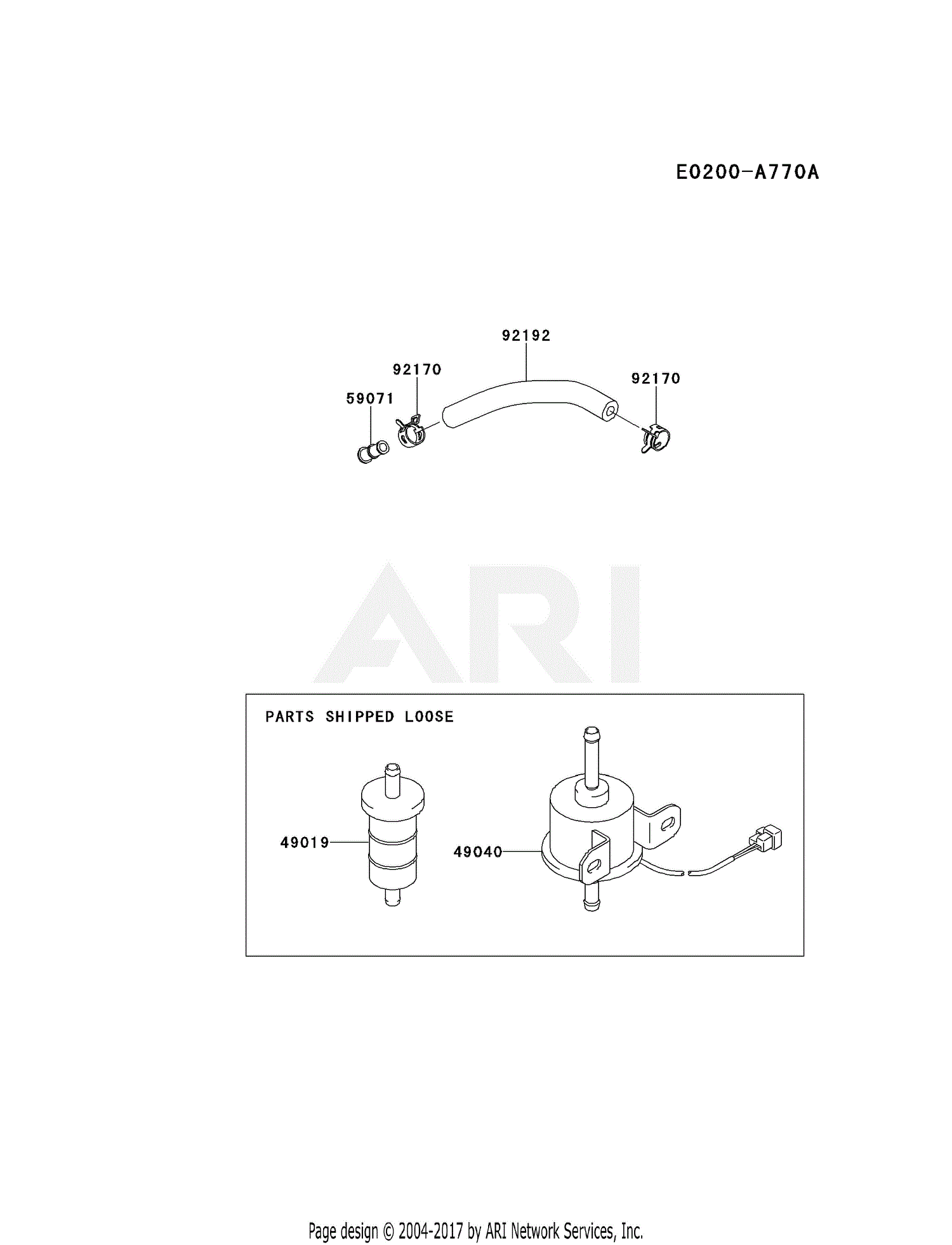 Kawasaki Fd750d Fs03 4 Stroke Engine Fd750d Parts Diagram For Fuel Tank Fuel Valve