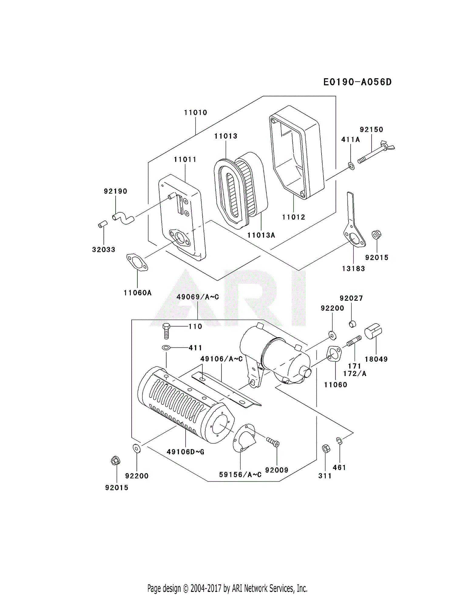 Genuine Kawasaki Head FE120D 11008-2109 for Toro 1000 1600 Flex 21