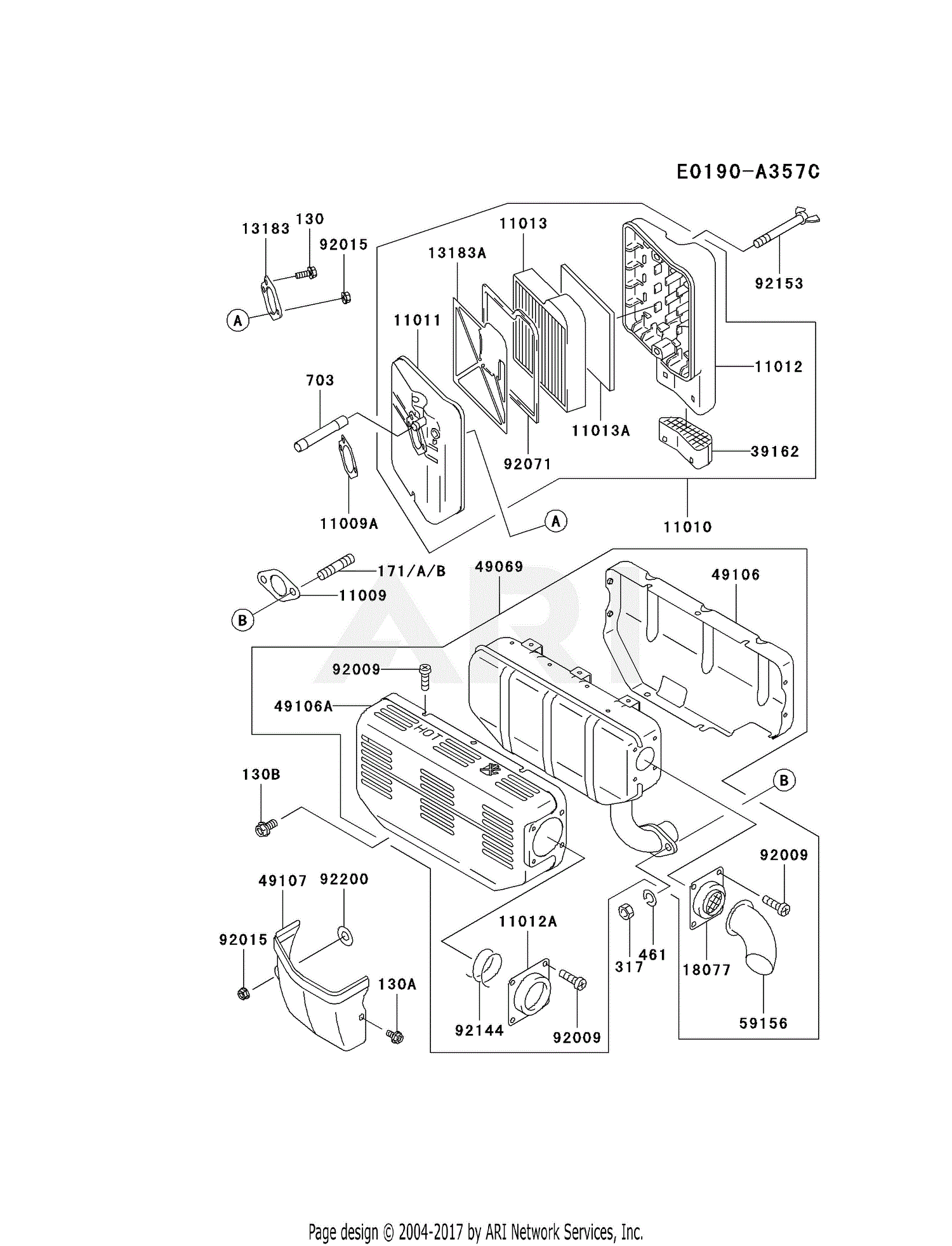 Kawasaki FE290D-CS22 4 Stroke Engine FE290D Parts Diagram ... overhead valve engine diagram 