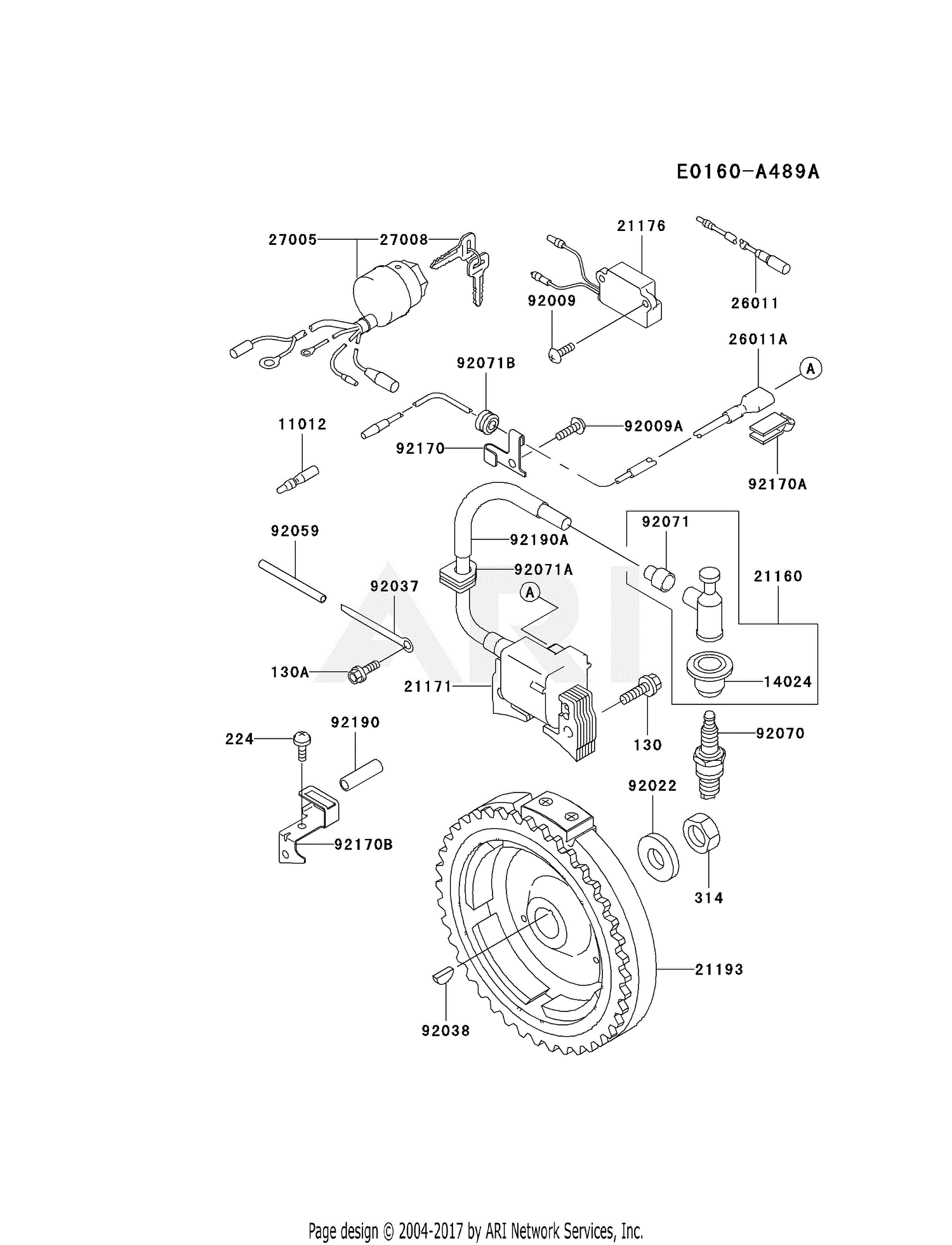Kawasaki FE350D-BS12 4 Stroke Engine FE350D Parts Diagram ... kawasaki engine parts diagrams 