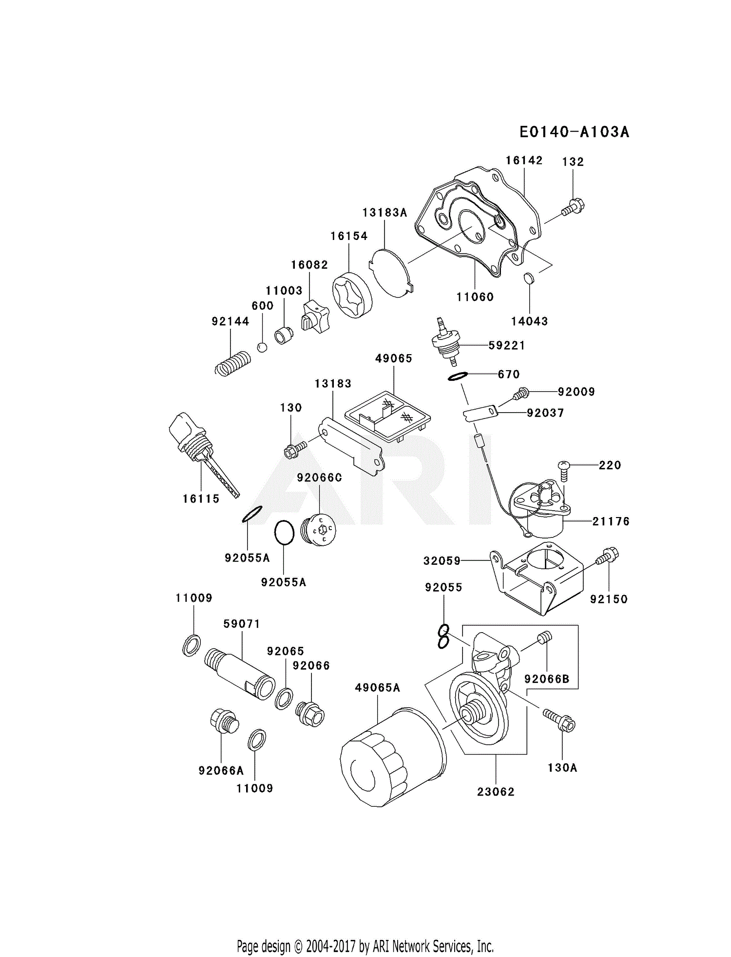  Kawasaki  FE350D BS12 4 Stroke Engine  FE350D Parts Diagram 