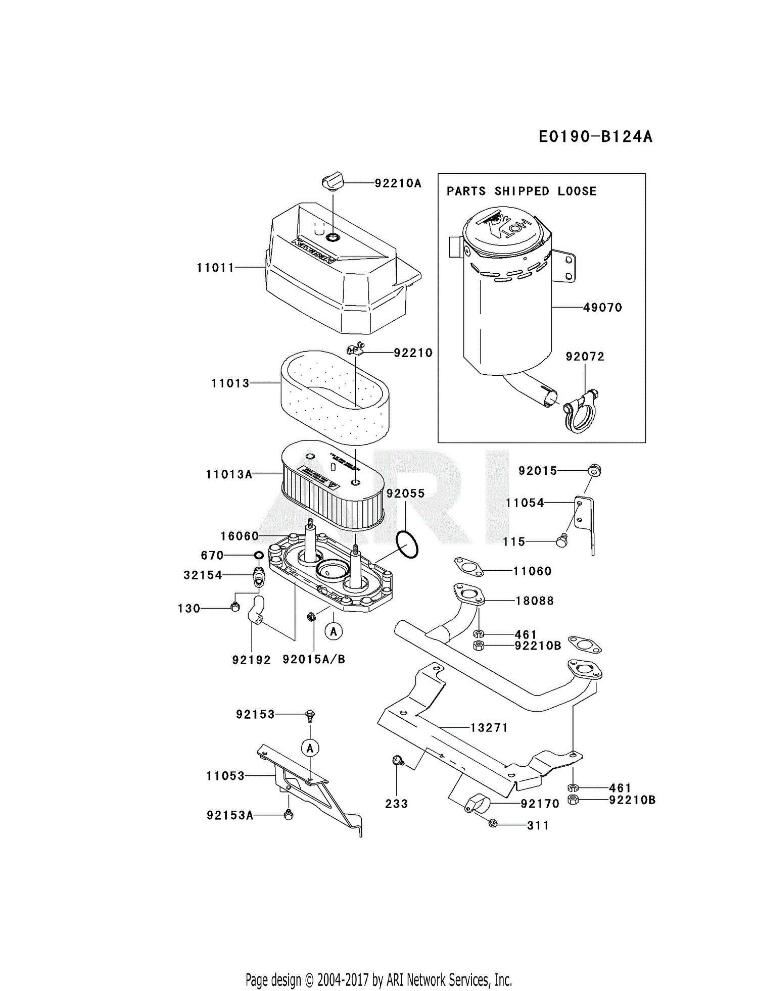 Kawasaki FH381V-AS30 4 Stroke Engine FH381V Parts Diagram for AIR ...