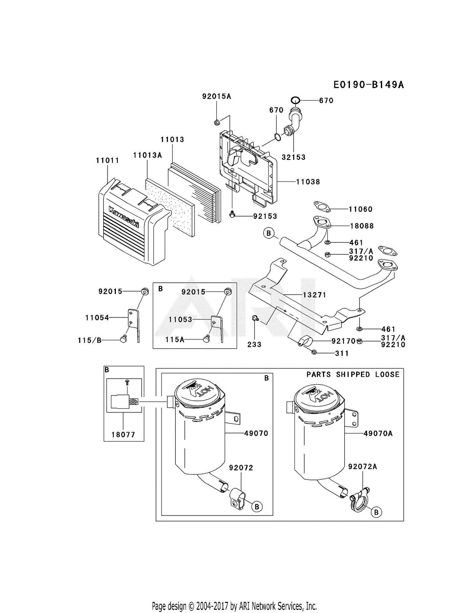 Kawasaki Fh430v-cs05 4 Stroke Engine Fh430v Parts Diagram For Air 