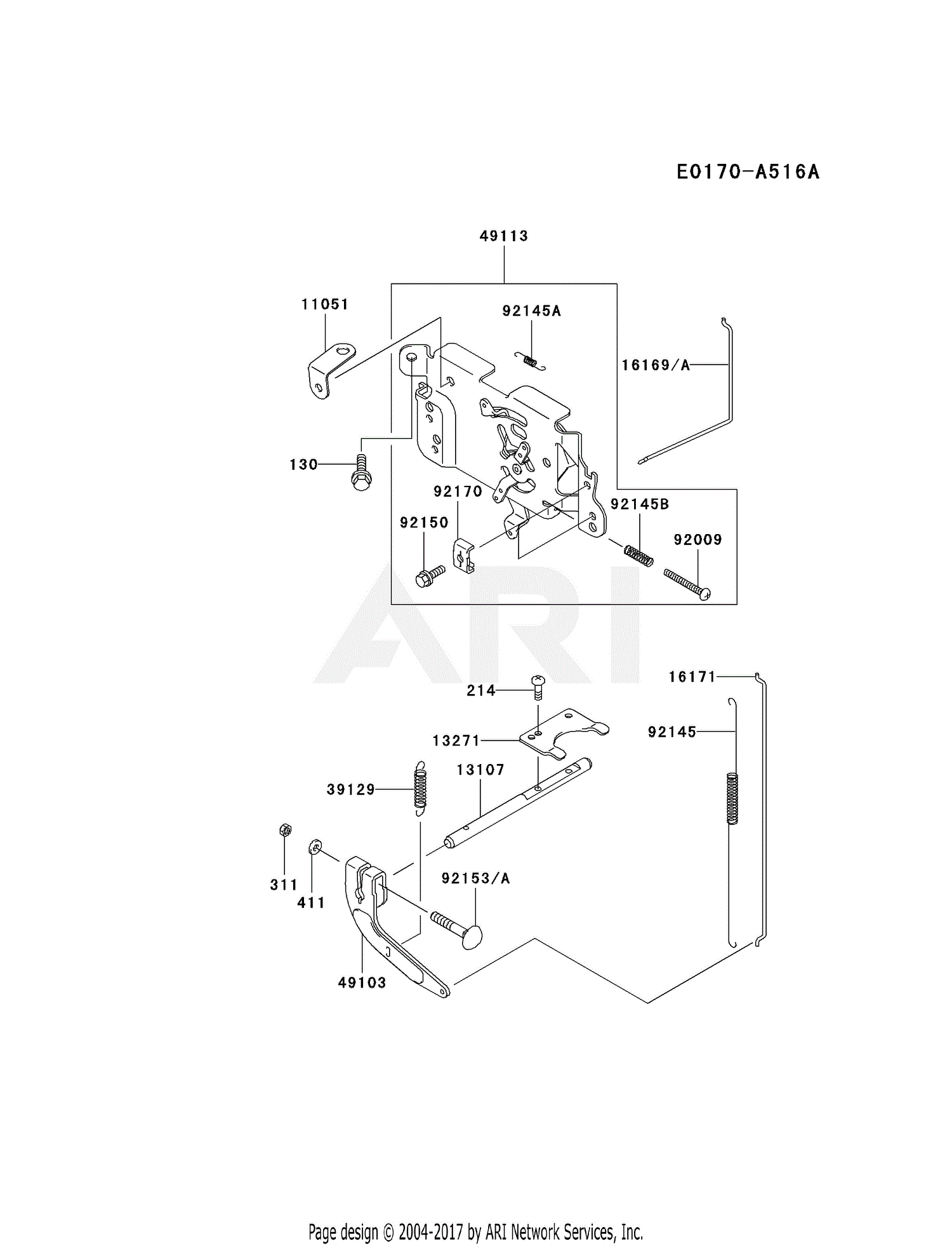 Kawasaki FH500V-AS26 4 Stroke Engine FH500V Parts Diagram for CONTROL ...