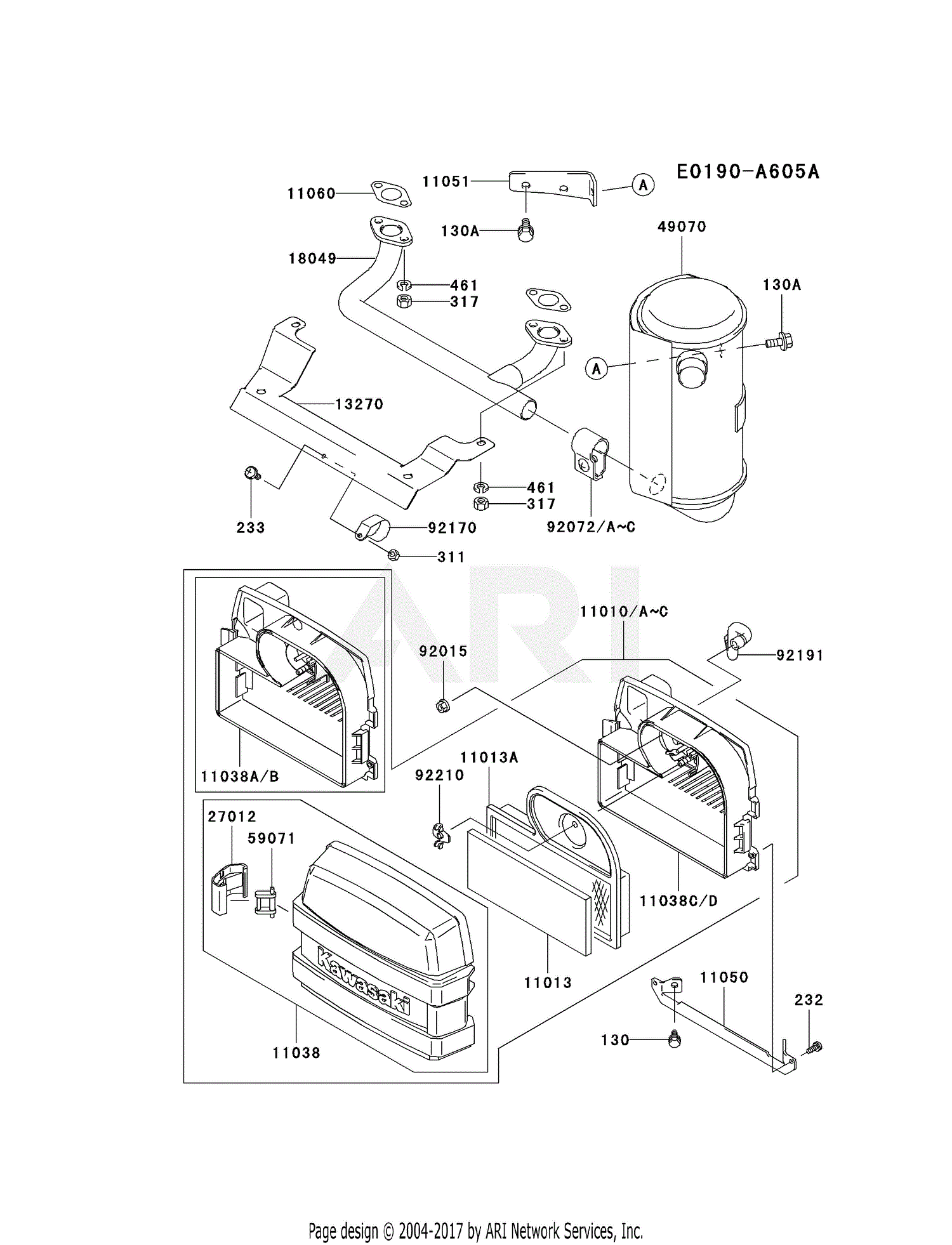 Kawasaki FH531V-AS07 4 Stroke Engine FH531V Parts Diagram for AIR ...