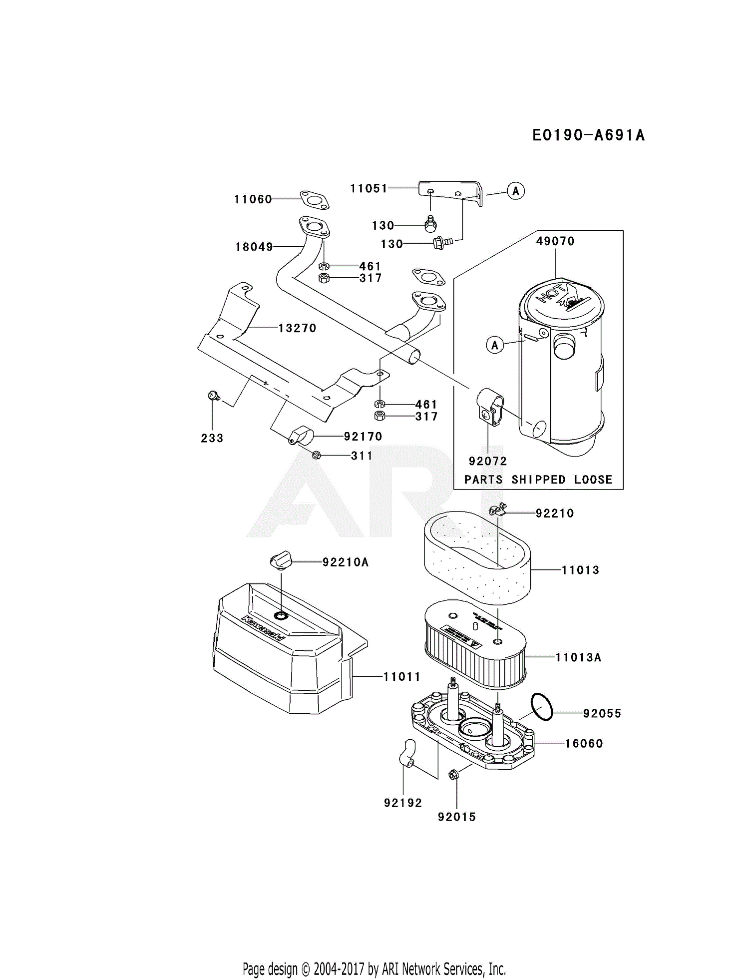 Kawasaki FH541V-AS28 4 Stroke Engine FH541V Parts Diagram for AIR ...