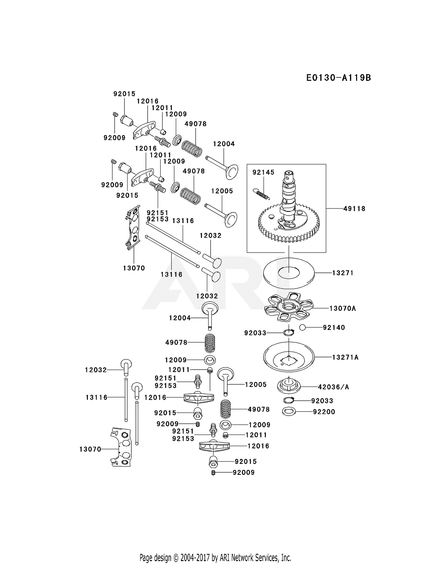 Kawasaki FH580V-AS06 4 Stroke Engine FH580V Parts Diagram for VALVE