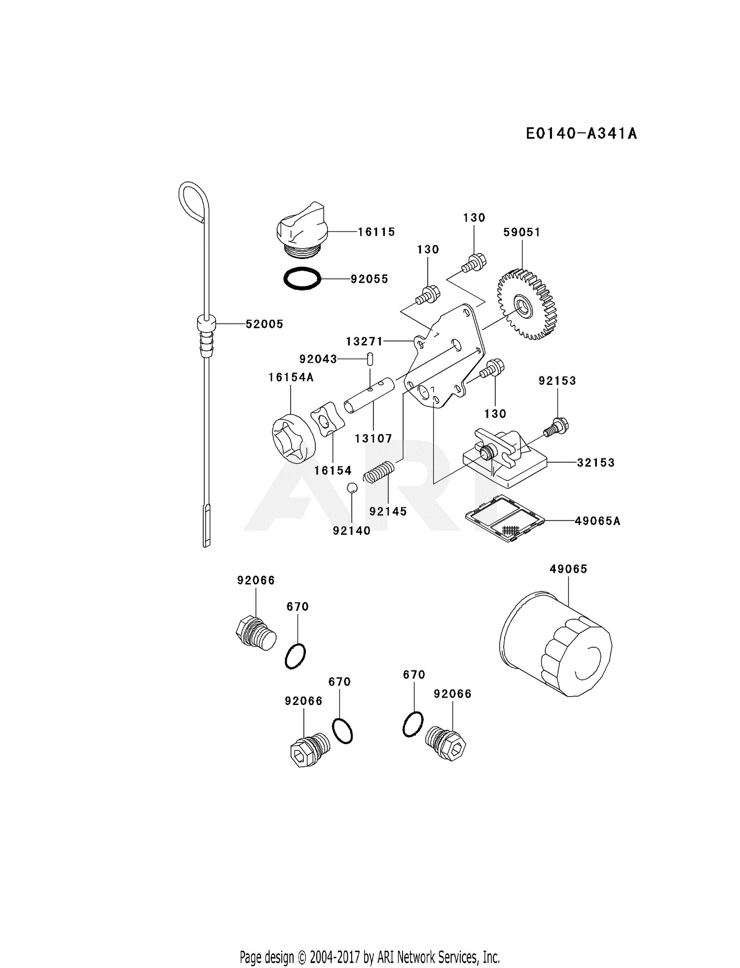 Kawasaki FH601D-AS06 4 Stroke Engine FH601D Parts Diagram for ...