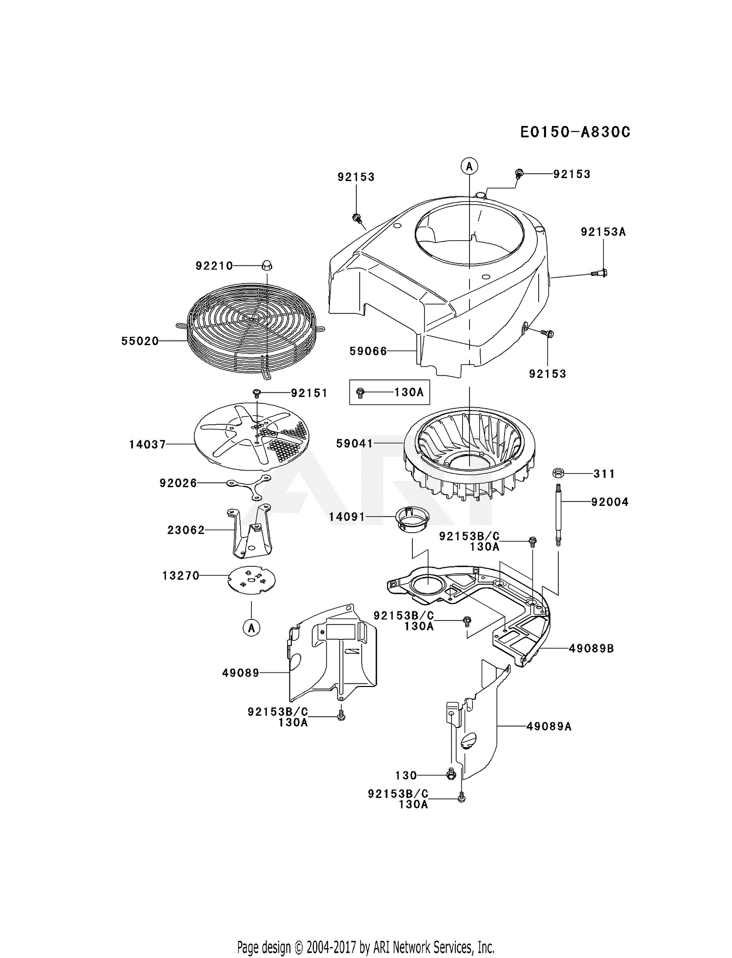 Kawasaki Fh601v As33 4 Stroke Engine Fh601v Parts Diagram For Cooling