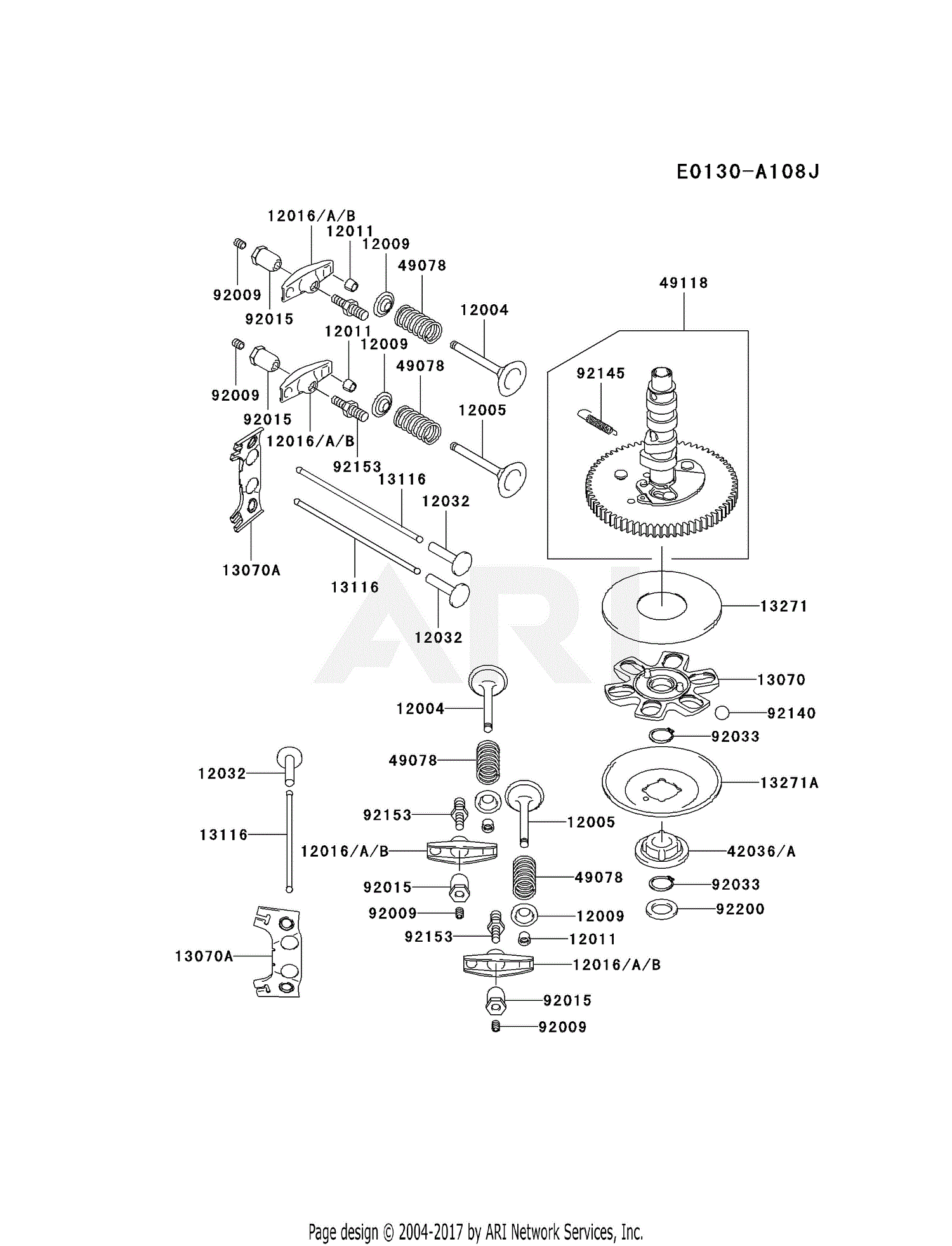 Kawasaki FH641V-BS25 4 Stroke Engine FH641V Parts Diagram for VALVE