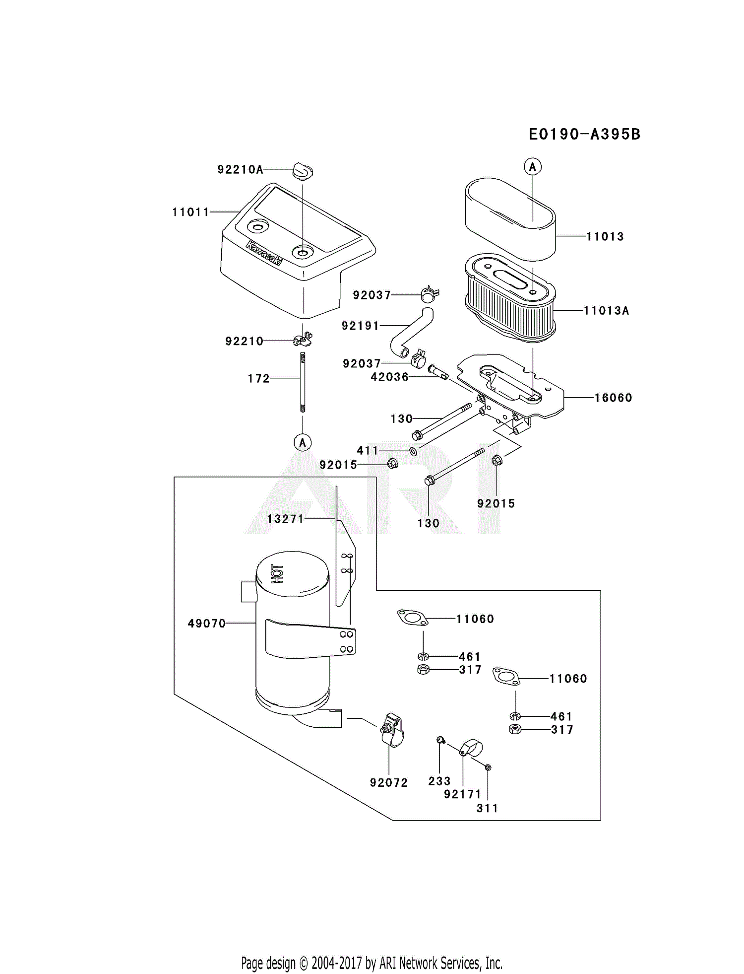 Kawasaki Fh680v-as08 4 Stroke Engine Fh680v Parts Diagram For Air 