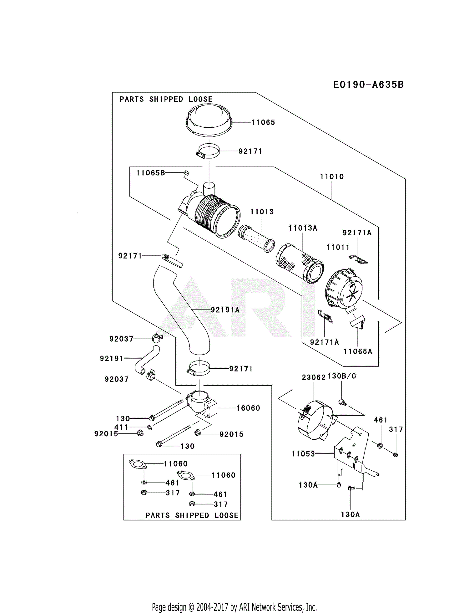 Kawasaki FH680V-AS32 4 Stroke Engine FH680V Parts Diagram for AIR