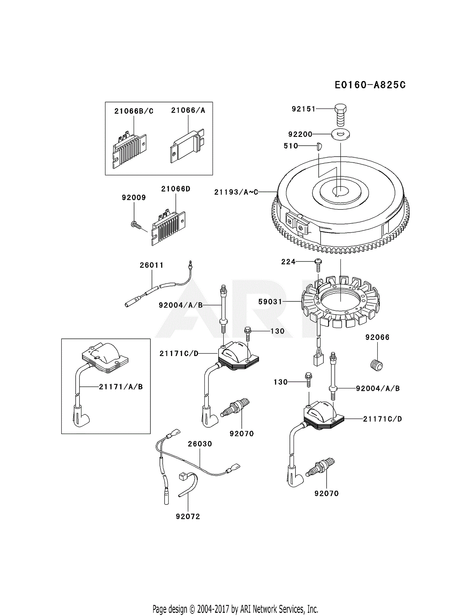 Kawasaki FH680V-CS07 4 Stroke Engine FH680V Parts Diagram for ELECTRIC