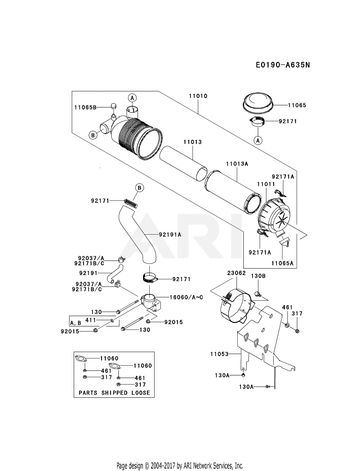 Kawasaki FH680V-CS28 4 Stroke Engine FH680V Parts Diagram for AIR