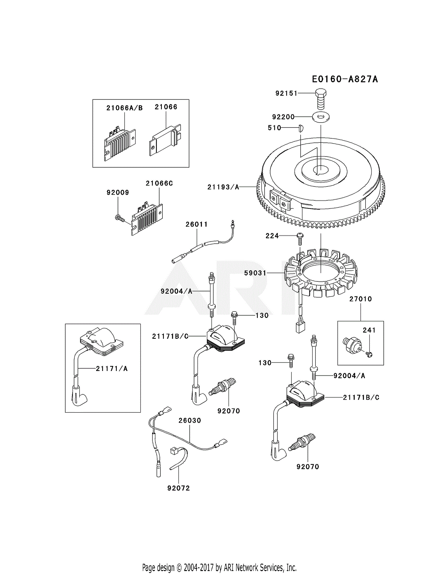 Kawasaki FH680V-FS09 4 Stroke Engine FH680V Parts Diagram for ELECTRIC