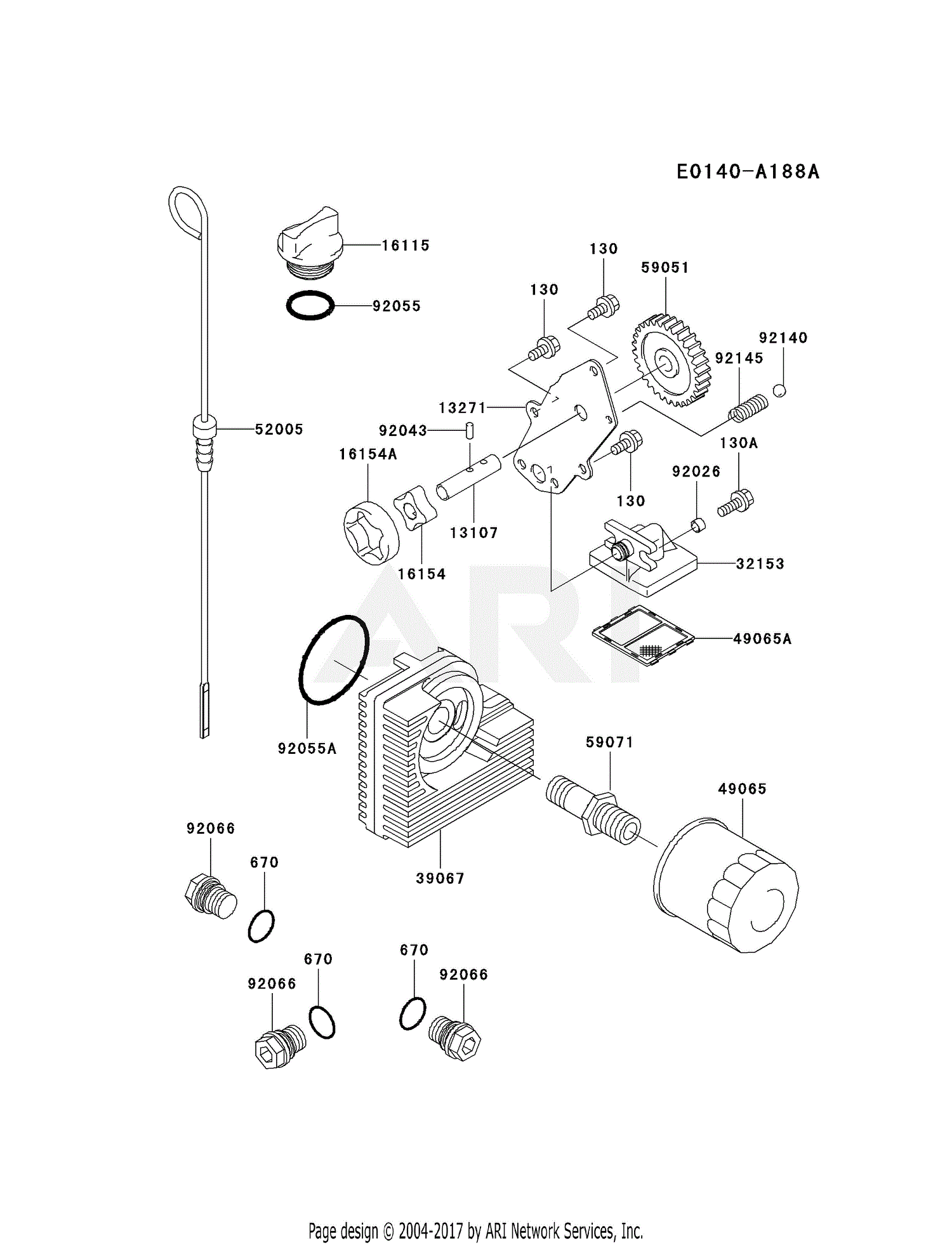 Kawasaki FH721D-AS01 4 Stroke Engine FH721D Parts Diagram for