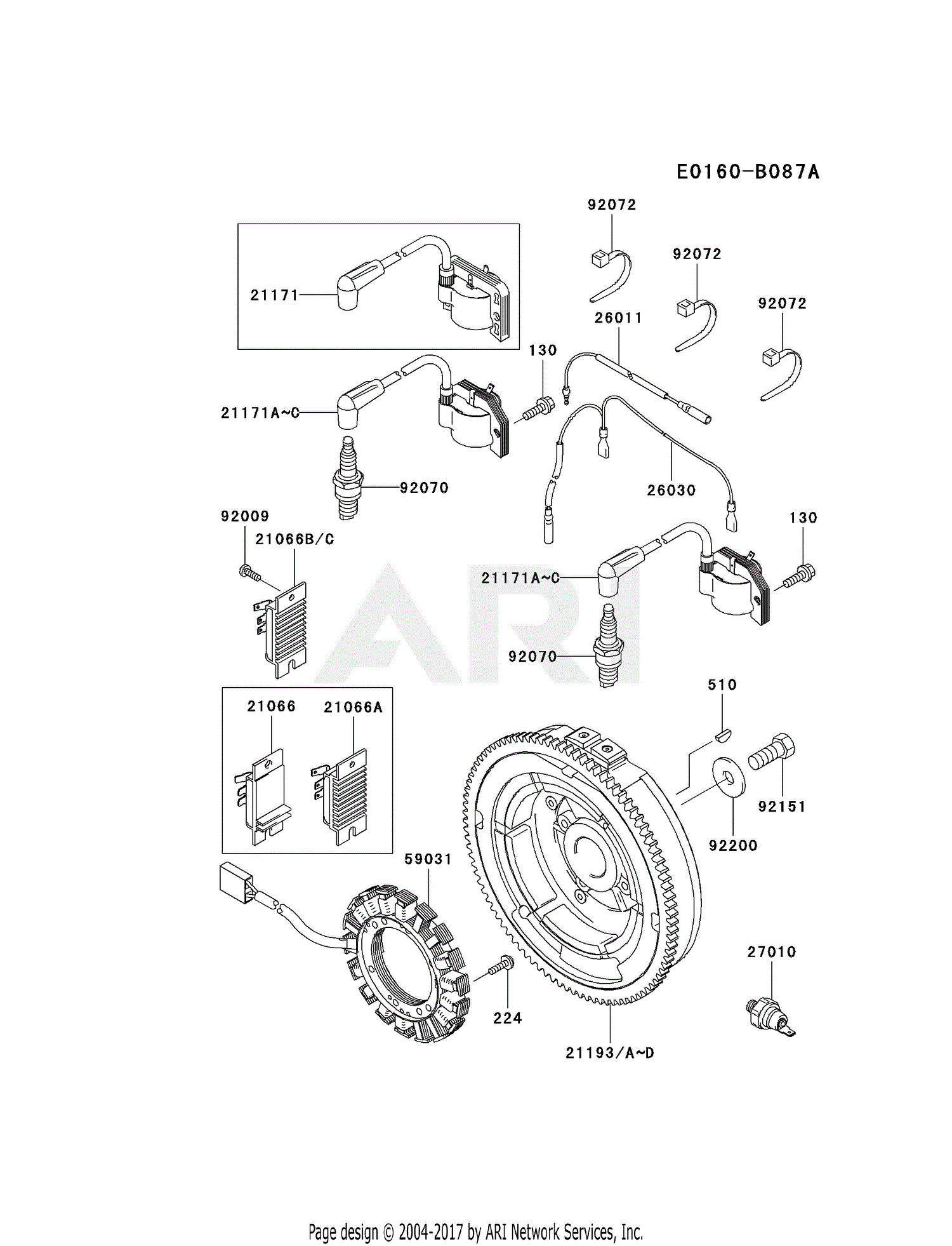 Kawasaki FH721D-CS05 4 Stroke Engine FH721D Parts Diagram for ELECTRIC