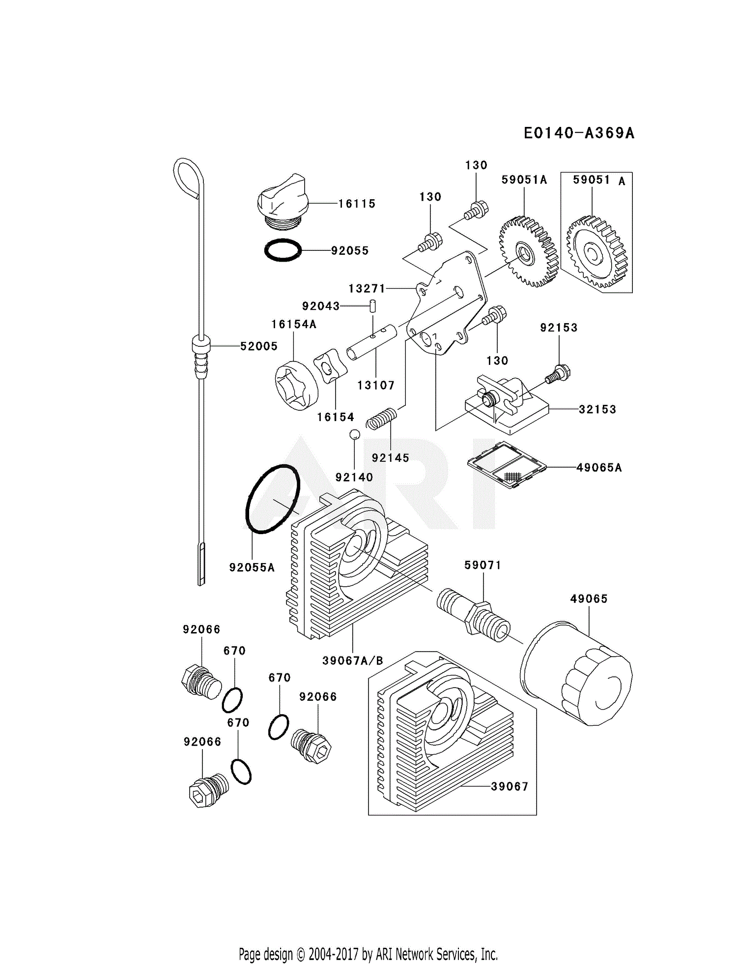 Kawasaki FH721D-CS05 4 Stroke Engine FH721D Parts Diagram for