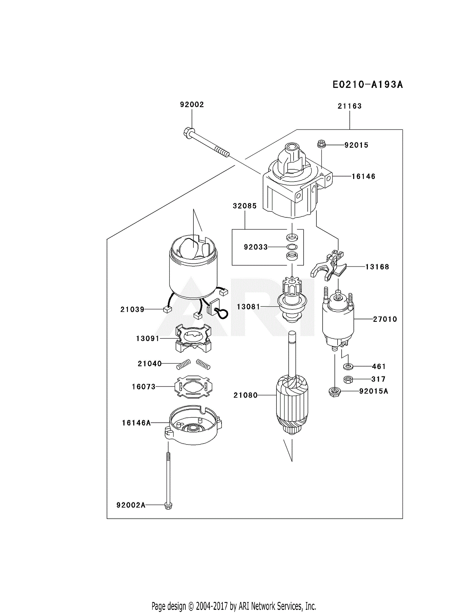 Kawasaki FH721V-AS18 4 Stroke Engine FH721V Parts Diagram for STARTER
